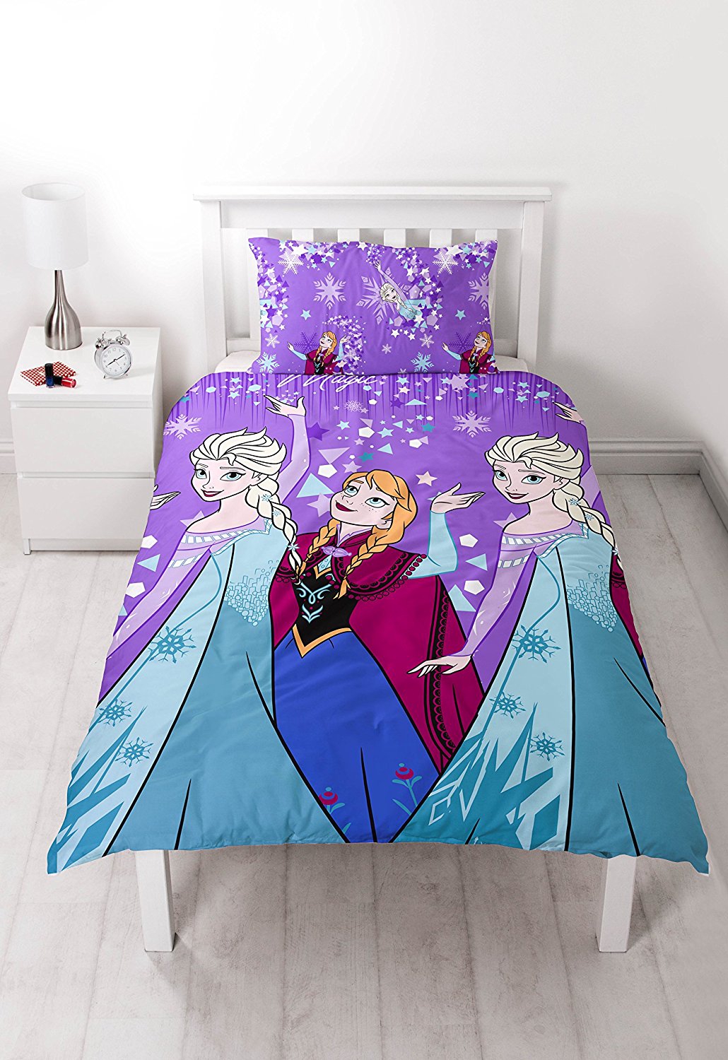 Disney Frozen 'Transparent' Rotary Single Bed Duvet Quilt Cover Set