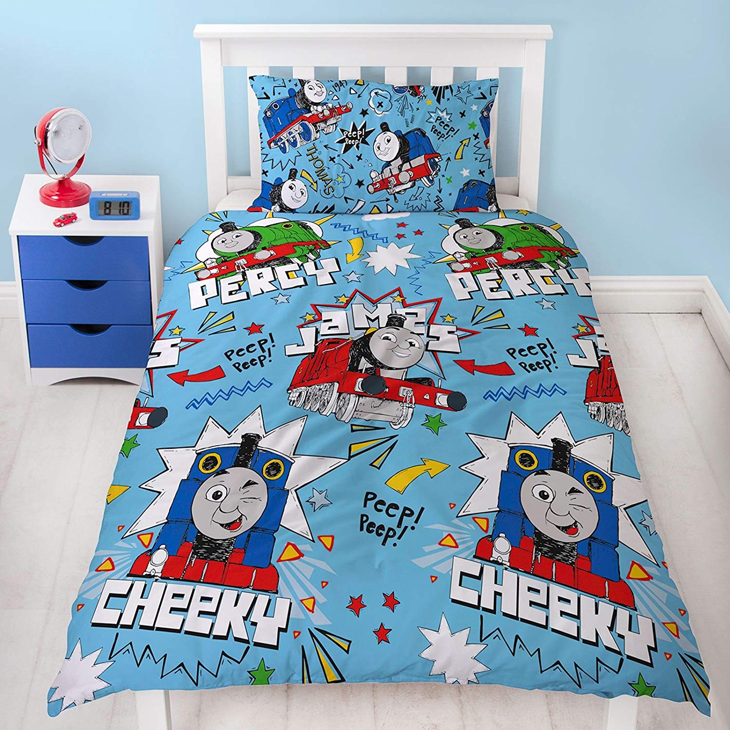 Thomas & Friends 'Sketchbook' Rotary Single Bed Duvet Quilt Cover Set