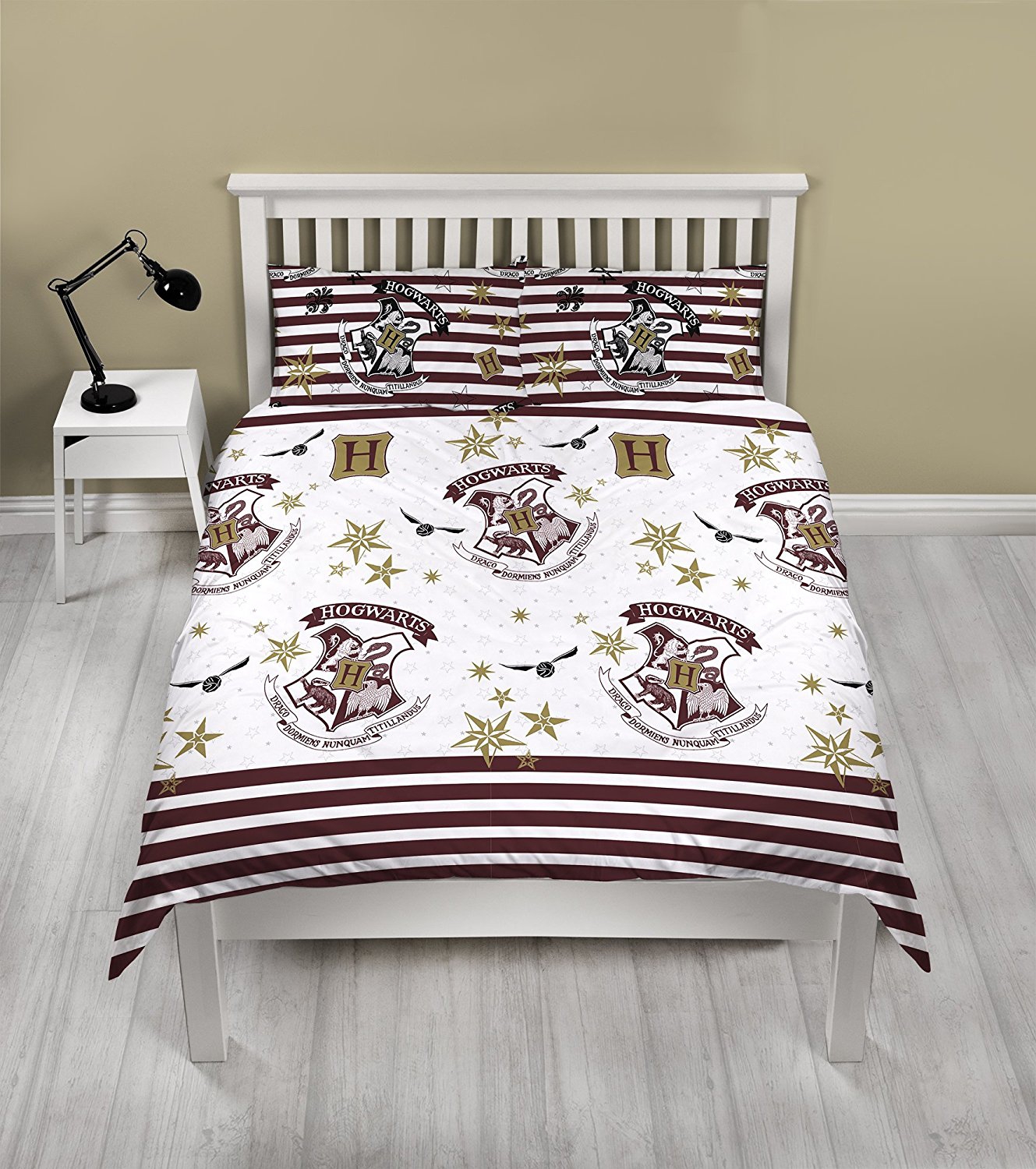 Harry Potter Hogwarts Muggles Rotary Double Bed Duvet Quilt Cover Set