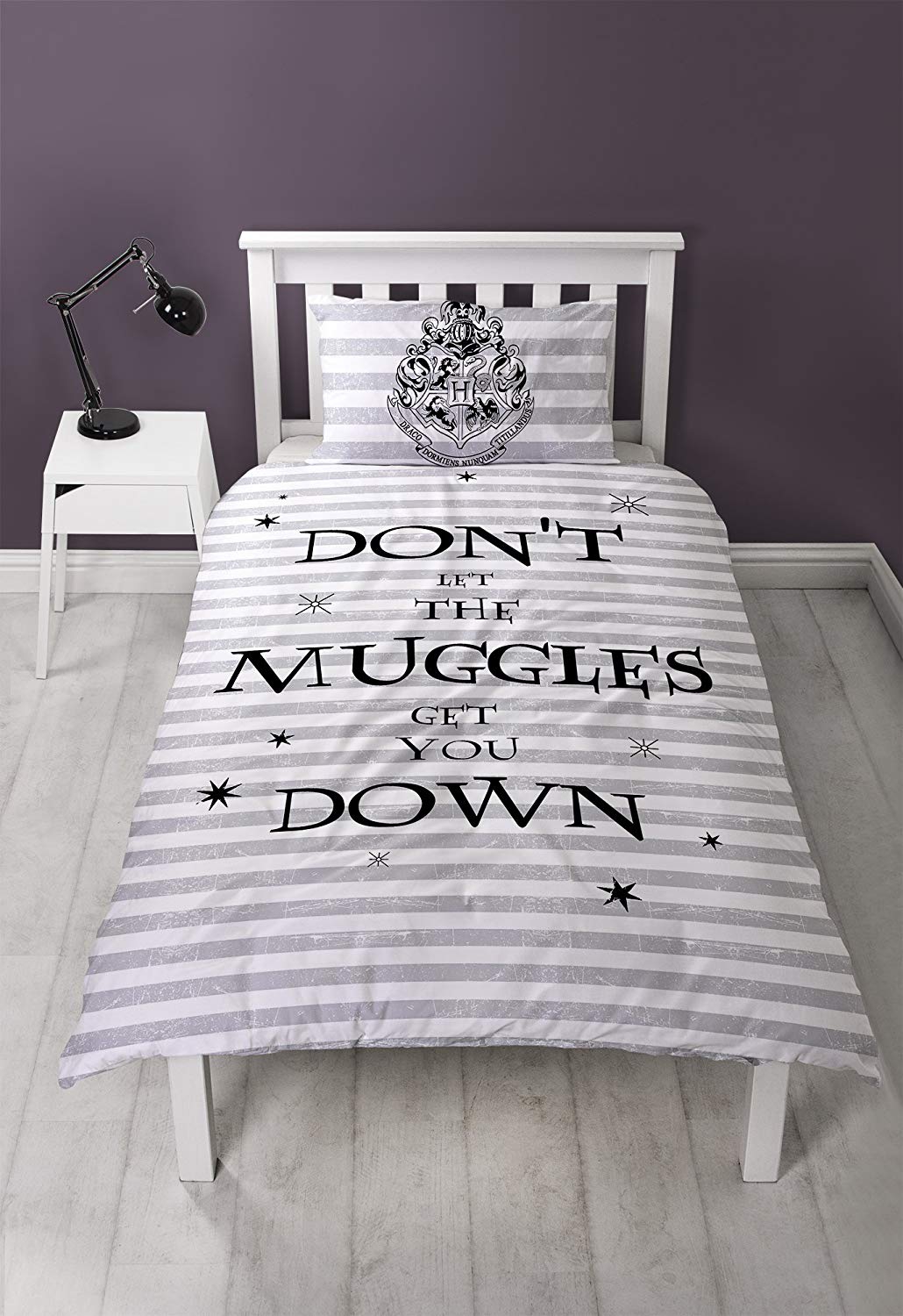 Harry Potter Spell Donâ€™t Let The Muggles Panel Single Bed Duvet Quilt Cover Set