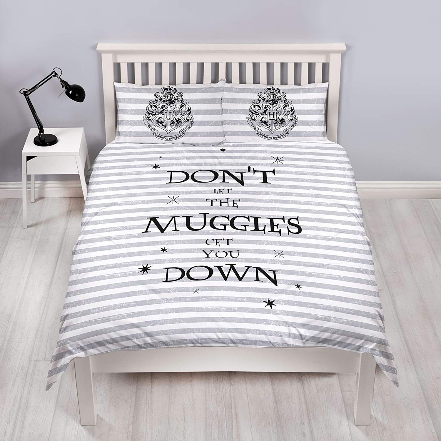 Harry Potter Spell Donâ€™t Let The Muggles Panel Double Bed Duvet Quilt Cover Set