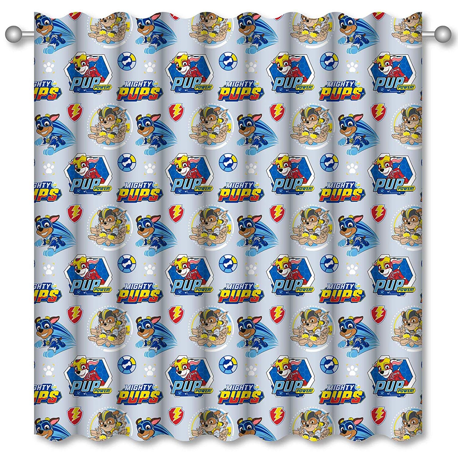 Official Paw Patrol Super Mighty Pups 66 X 72 inch Drop Curtain Pair