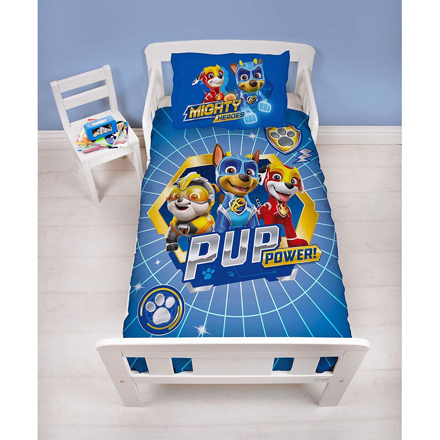 Paw Patrol Super Panel Junior Cot Bed Duvet Quilt Cover Set