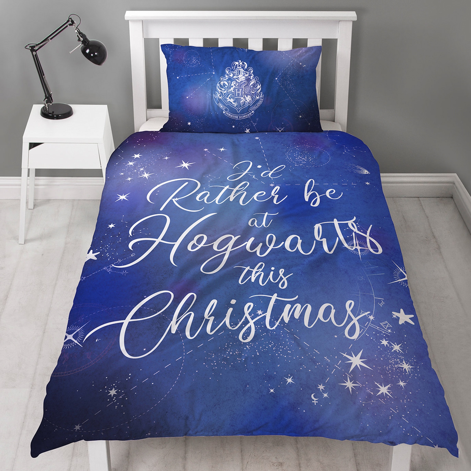Harry Potter Celestial Blue Panel Single Bed Duvet Quilt Cover Set