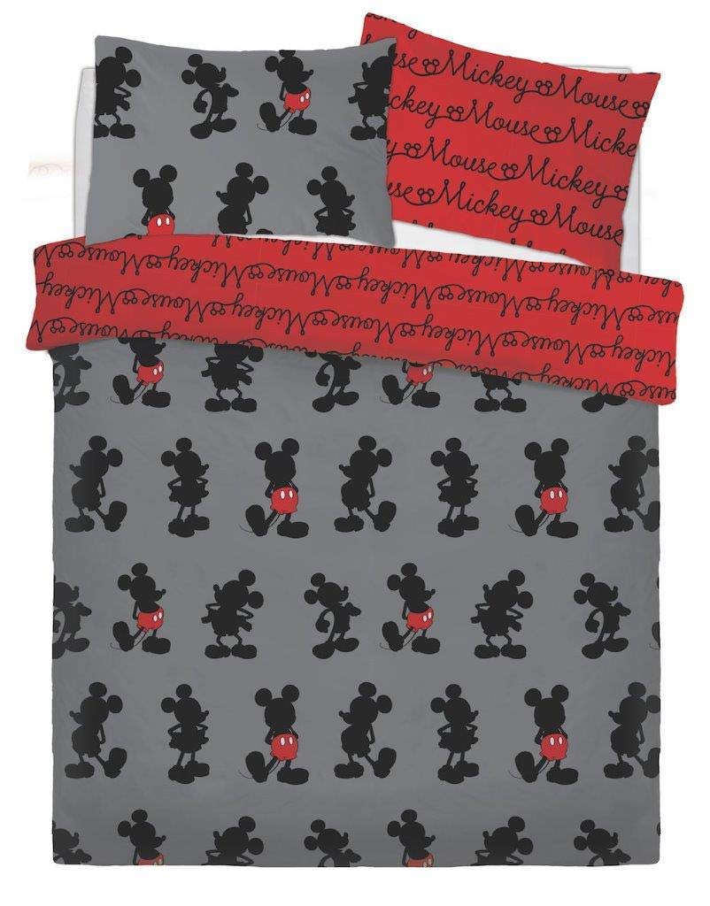 Disney Mickey Mouse Pops of Red' Rotary Double Bed Duvet Quilt Cover Set