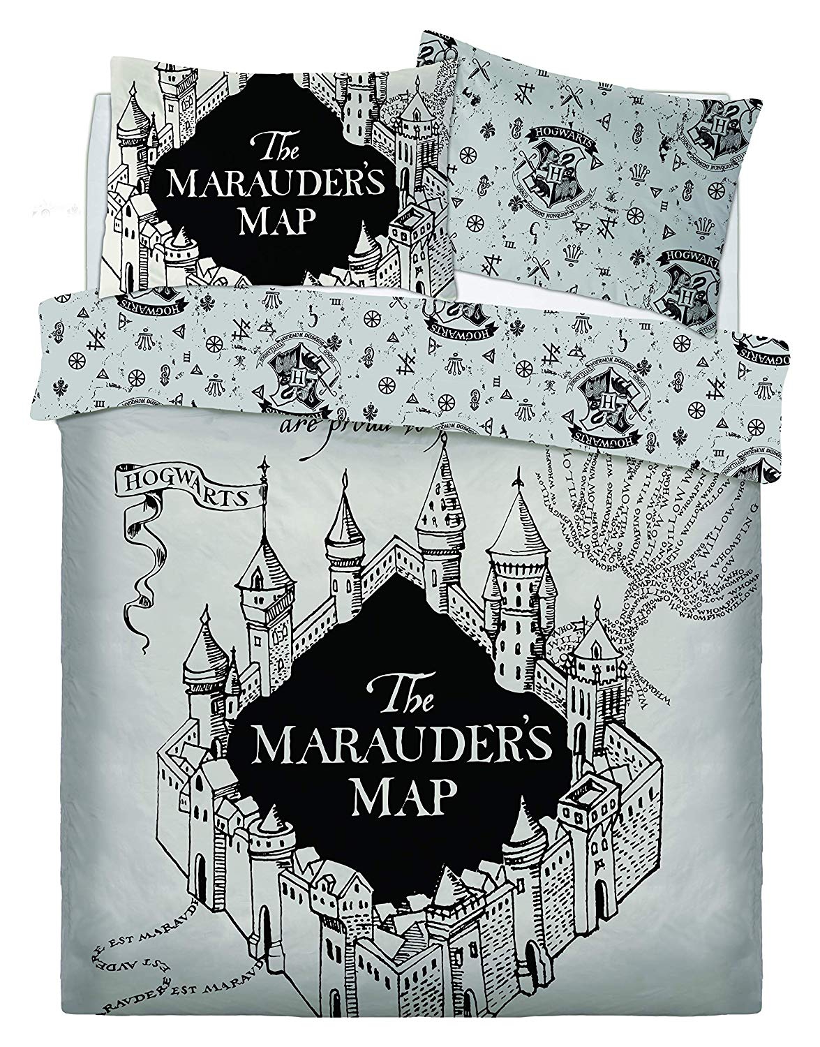 Harry Potter Marauders Map Panel Double Bed Duvet Quilt Cover Set