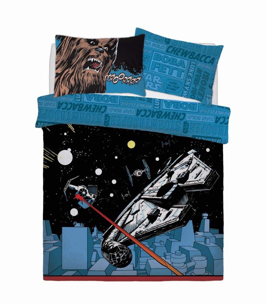Star Wars Comic Pop Panel Double Bed Duvet Quilt Cover Set