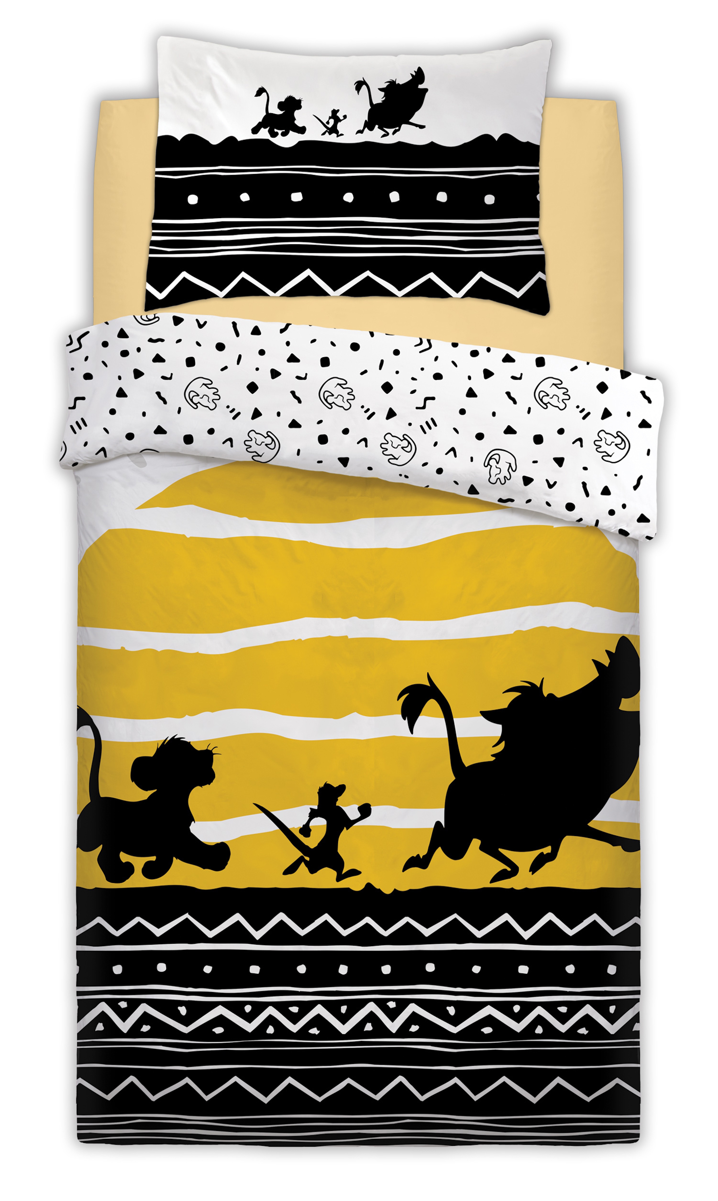 Disney The Lion King Tribal Sunrise Panel Single Bed Duvet Quilt Cover Set