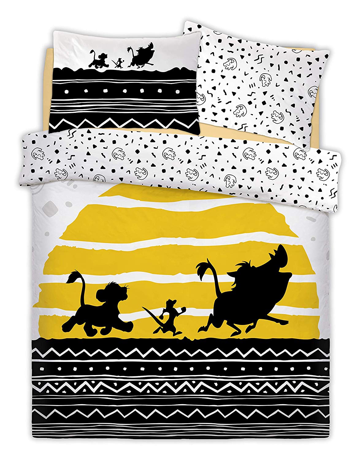 Disney The Lion King Tribal Sunrise Panel Double Bed Duvet Quilt Cover Set