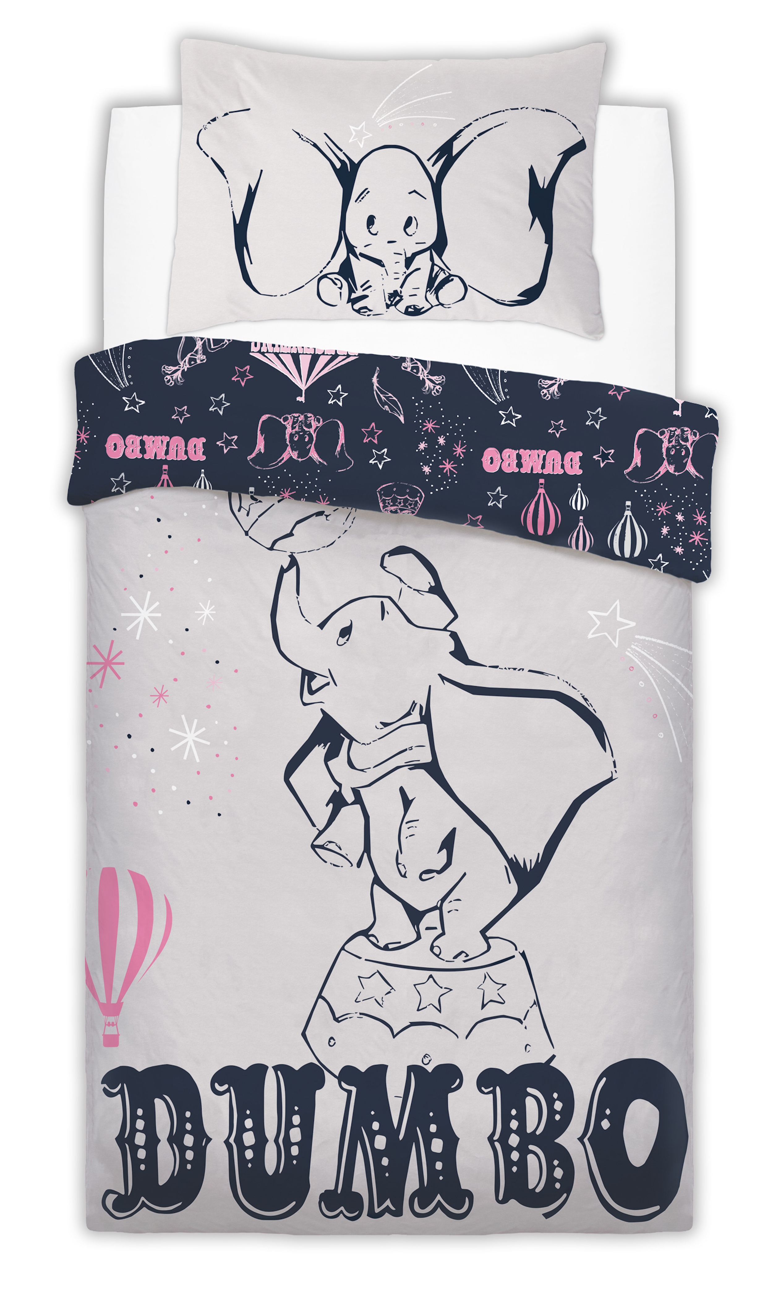 Disney Dumbo Presenting Kids Panel Single Bed Duvet Quilt Cover Set