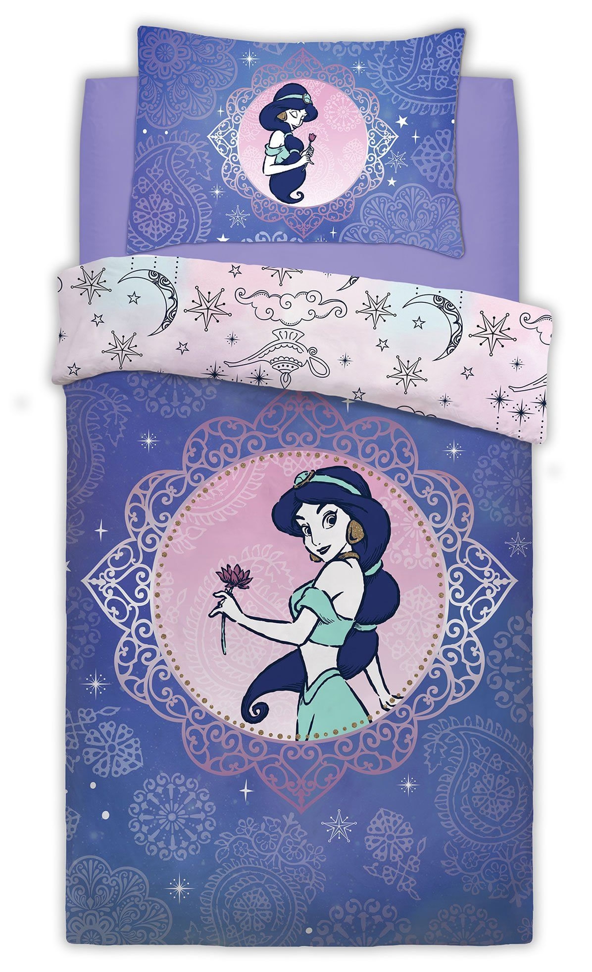 Disney Aladdin Pretty As Paisely Princess Jasmine Panel Single Bed Duvet Quilt Cover Set