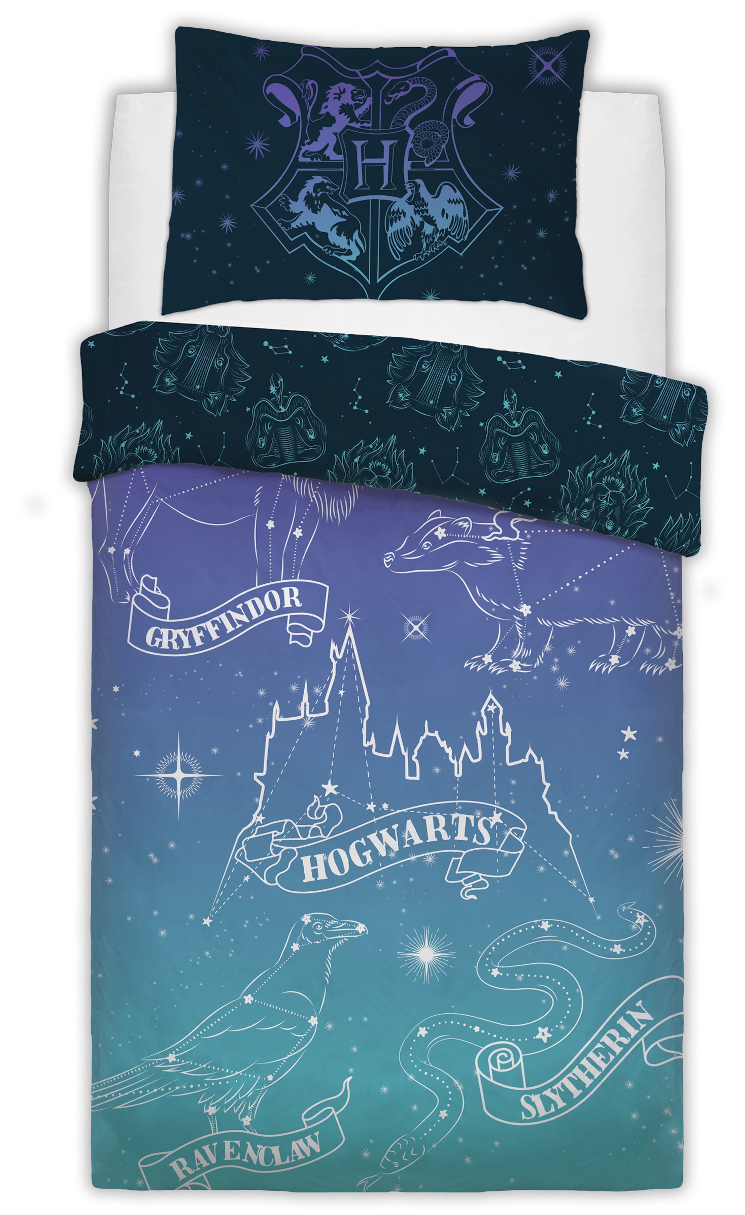 Harry Potter Celestial Magic Panel Single Bed Duvet Quilt Cover Set