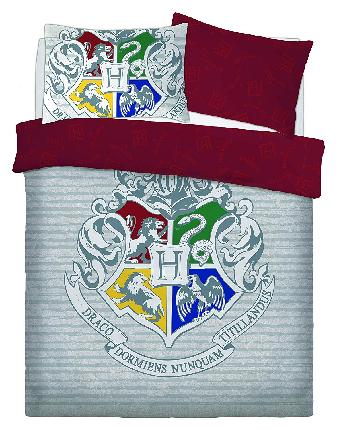 Harry Potter Witchcraft Wizardry Panel King Bed Duvet Quilt Cover Set