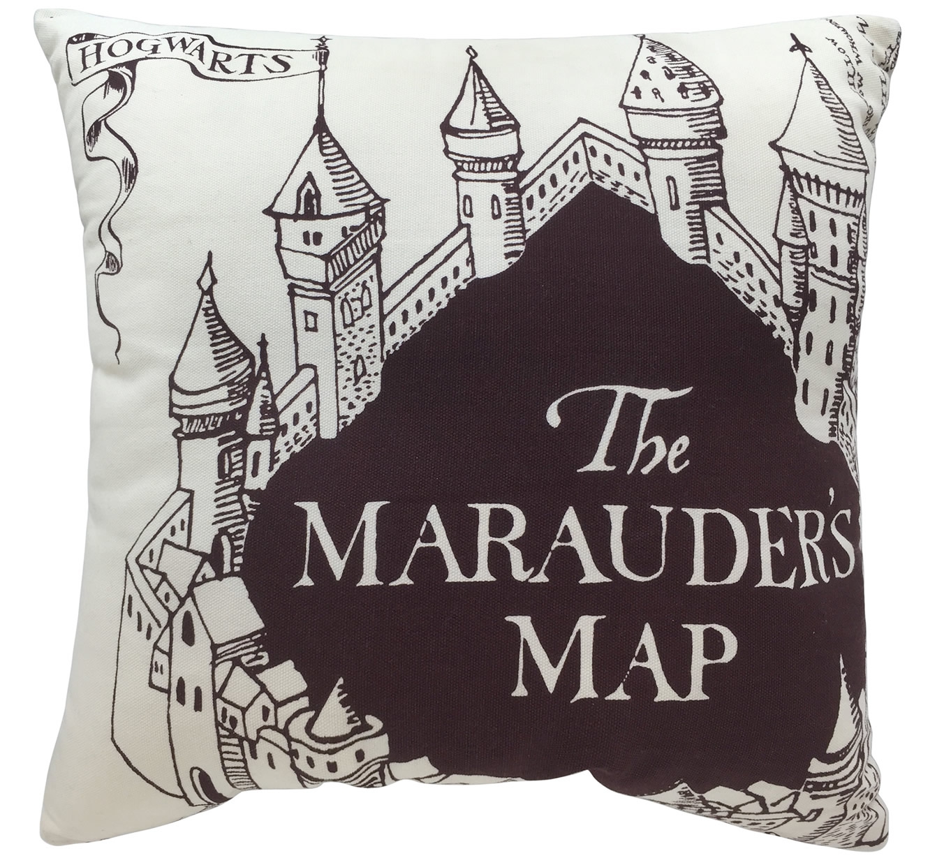 Harry Potter The Marauders Map Square Shaped Filled Printed Cushion