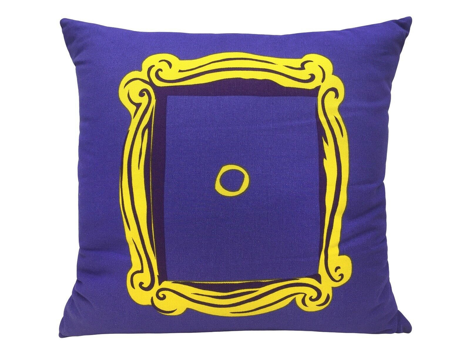 Friends Door Purple Square Shaped Filled Printed Cushion