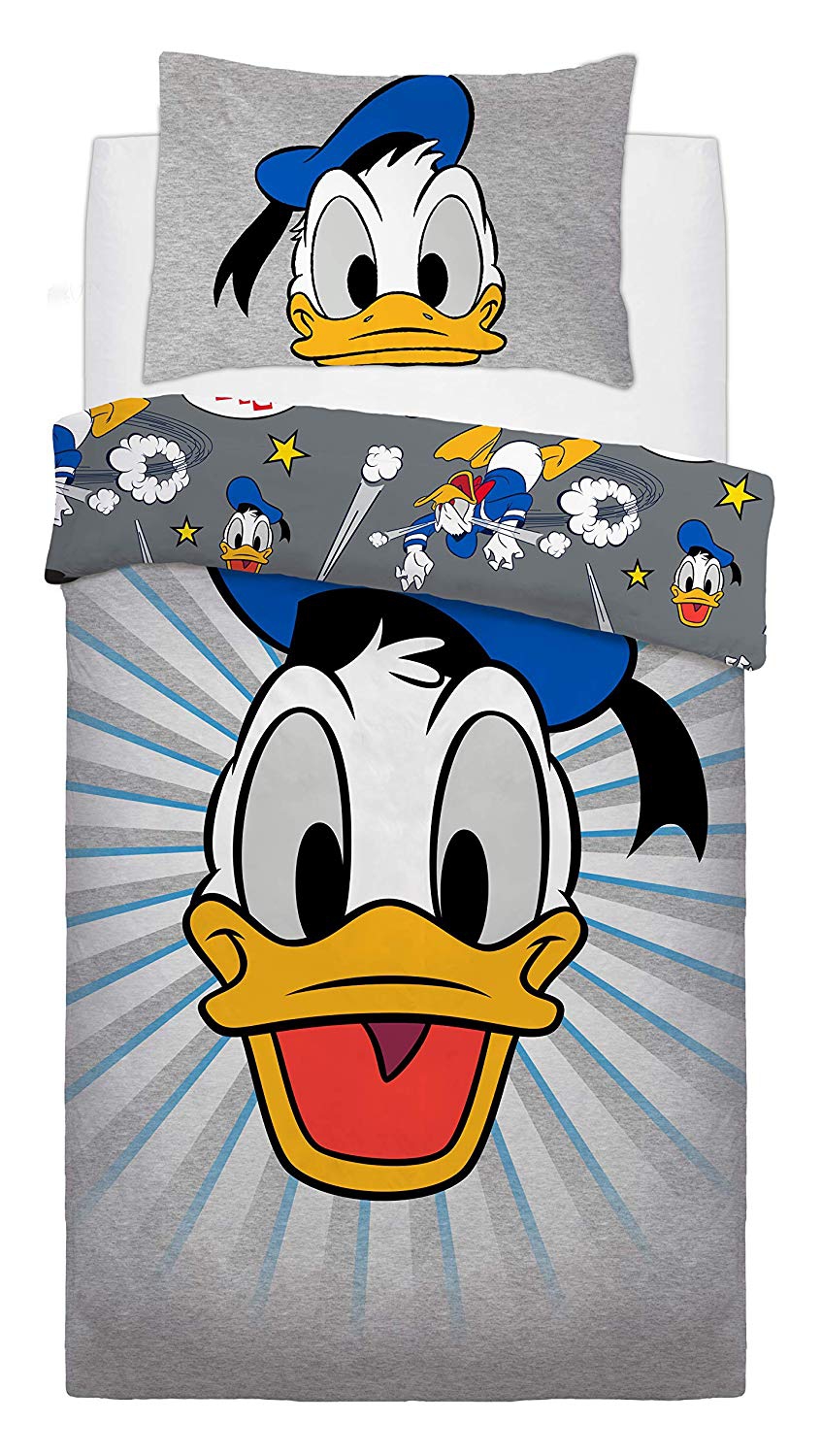 Disney Donald Duck Panel Single Bed Duvet Quilt Cover Set