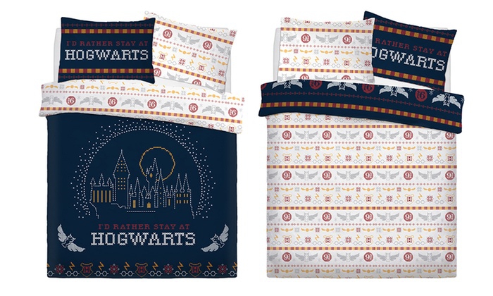 Harry Potter Hogwarts Break Panel Double Bed Duvet Quilt Cover Set