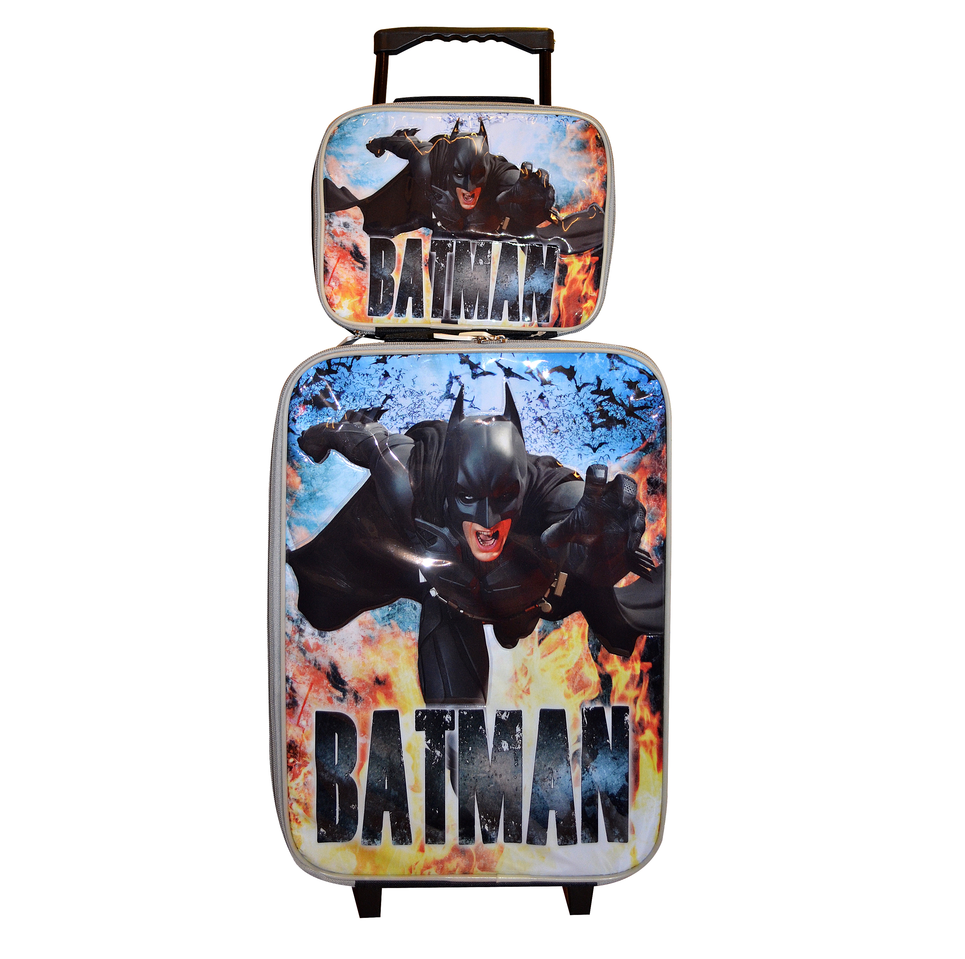 Batman 'The Dark Knight Rises' 2 Piece Suitcase with Lunch Bag Luggage Set