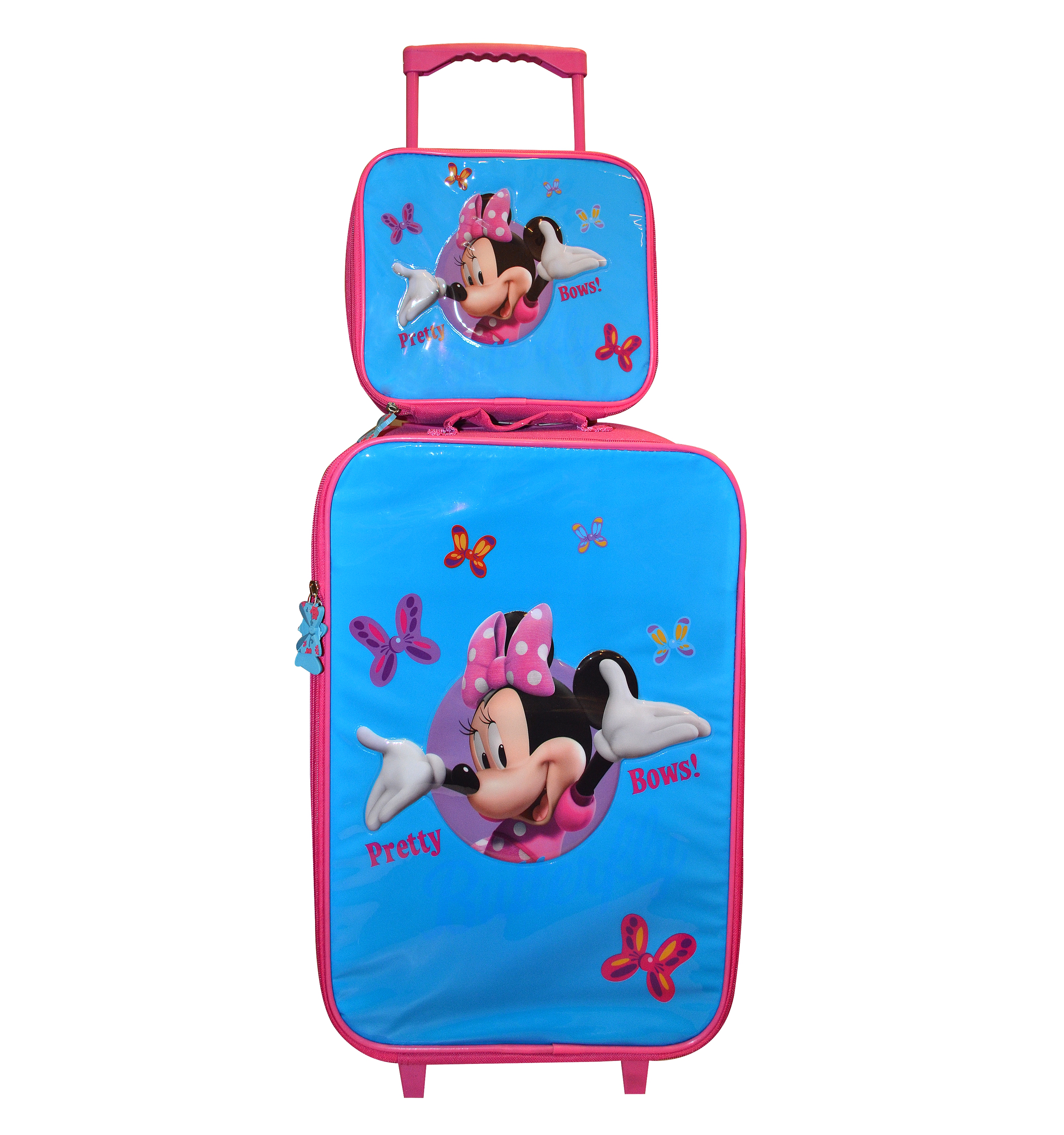 Disney Minnie Mouse 'Pretty Bows' 2 Piece Suitcase with Lunch Bag Luggage Set