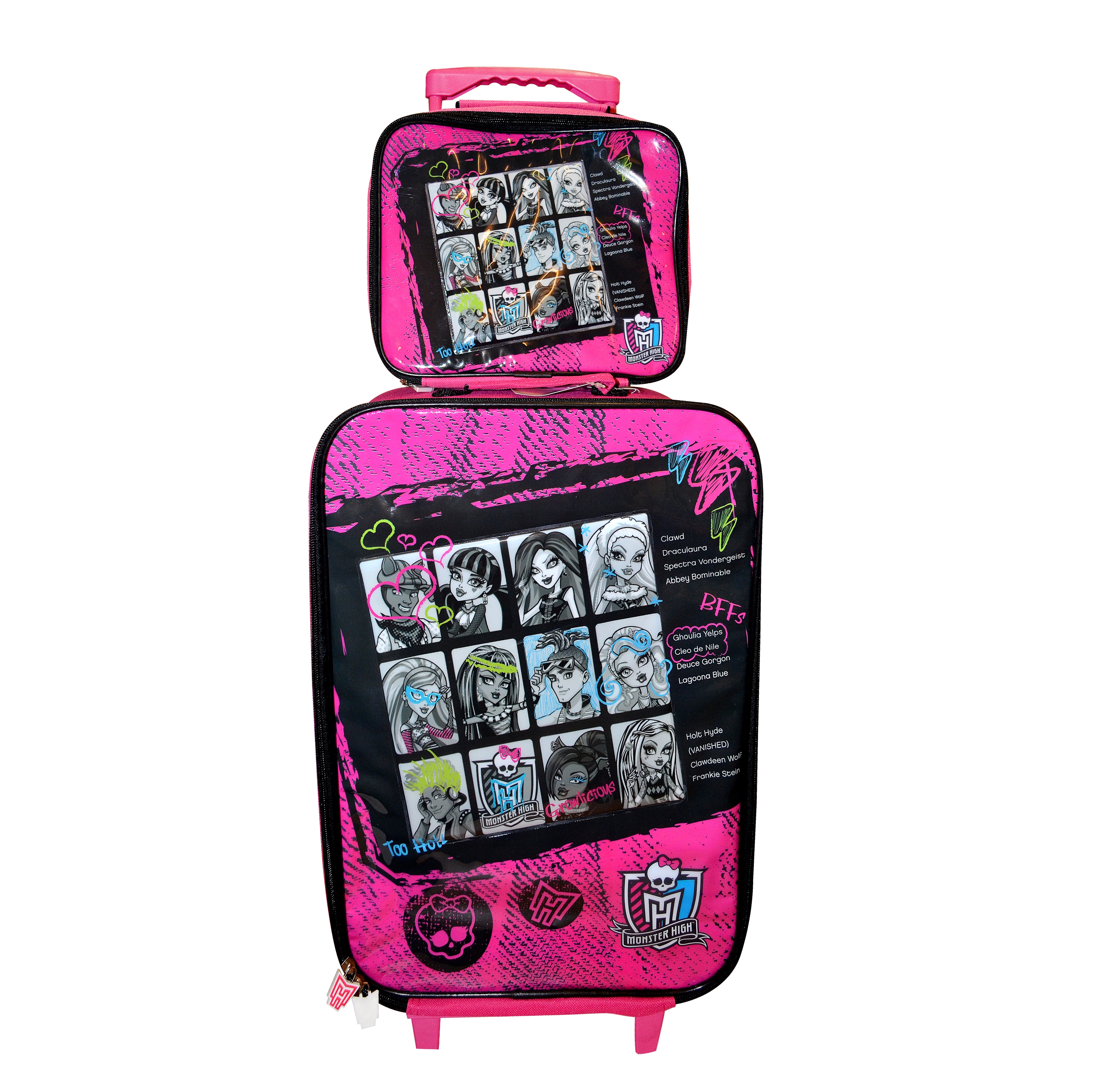 Monster High 'Friends' 2 Piece Suitcase with Lunch Bag Luggage Set