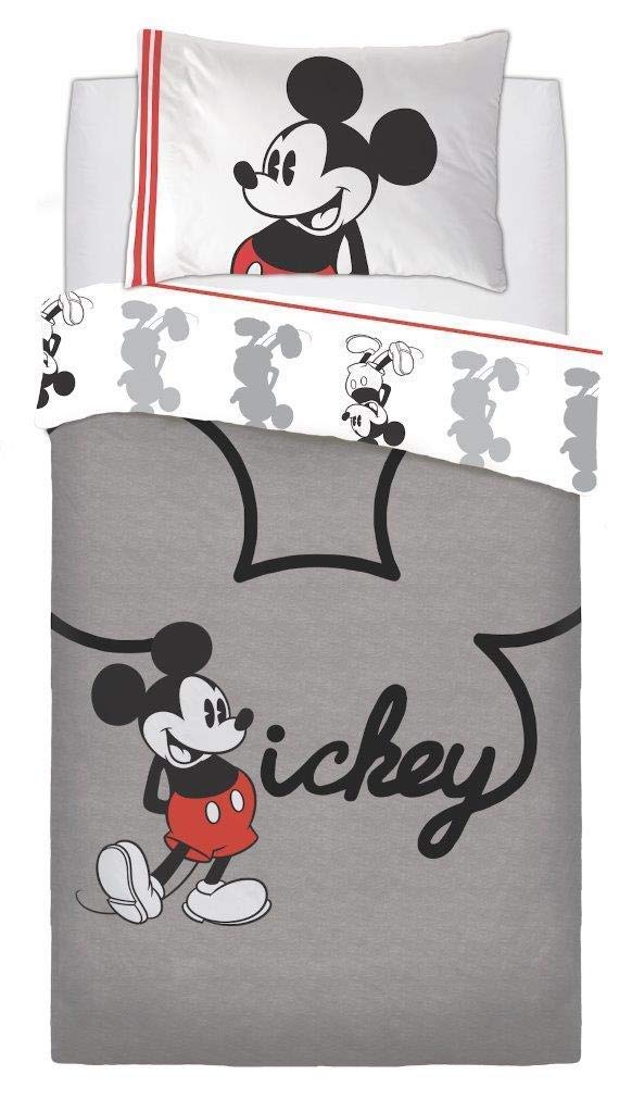 Disney Mickey Mouse 'Jersey' Panel Single Bed Duvet Quilt Cover Set