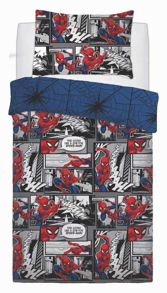 Spiderman 'Webs' Rotary Single Bed Duvet Quilt Cover Set