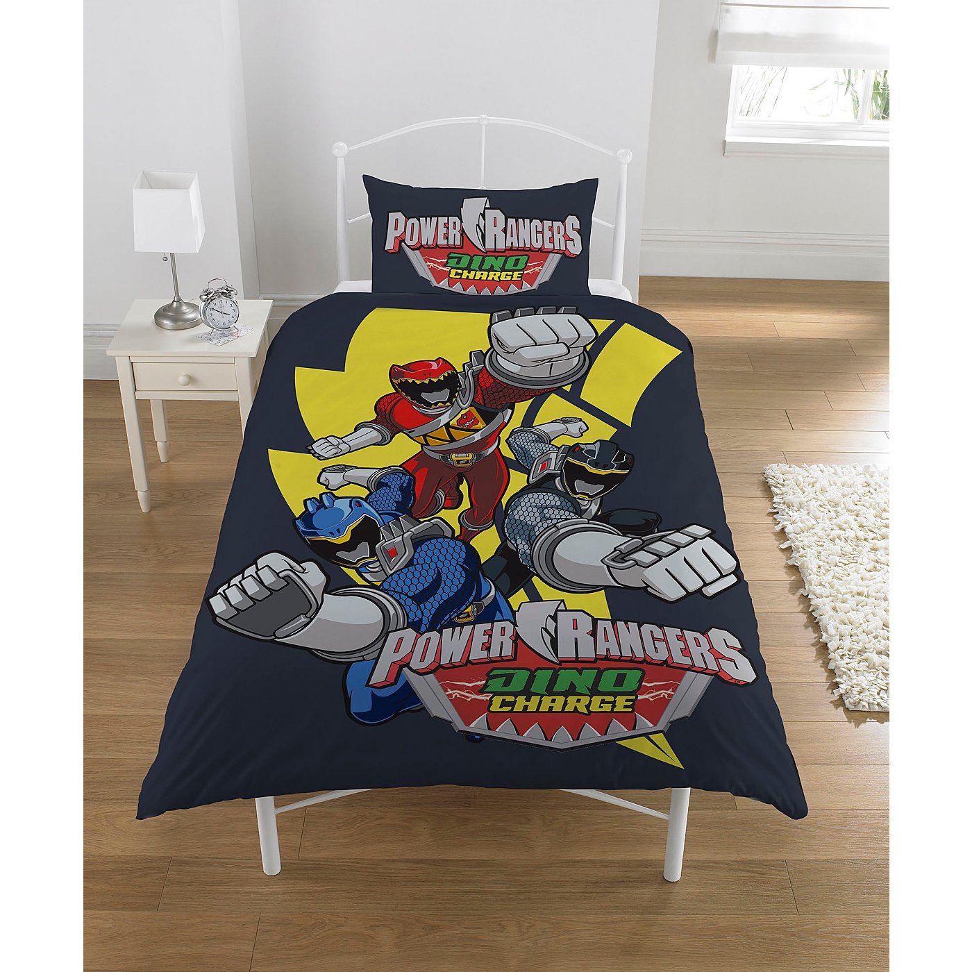 Power Rangers 'Dino Charge' Panel Single Bed Duvet Quilt Cover Set