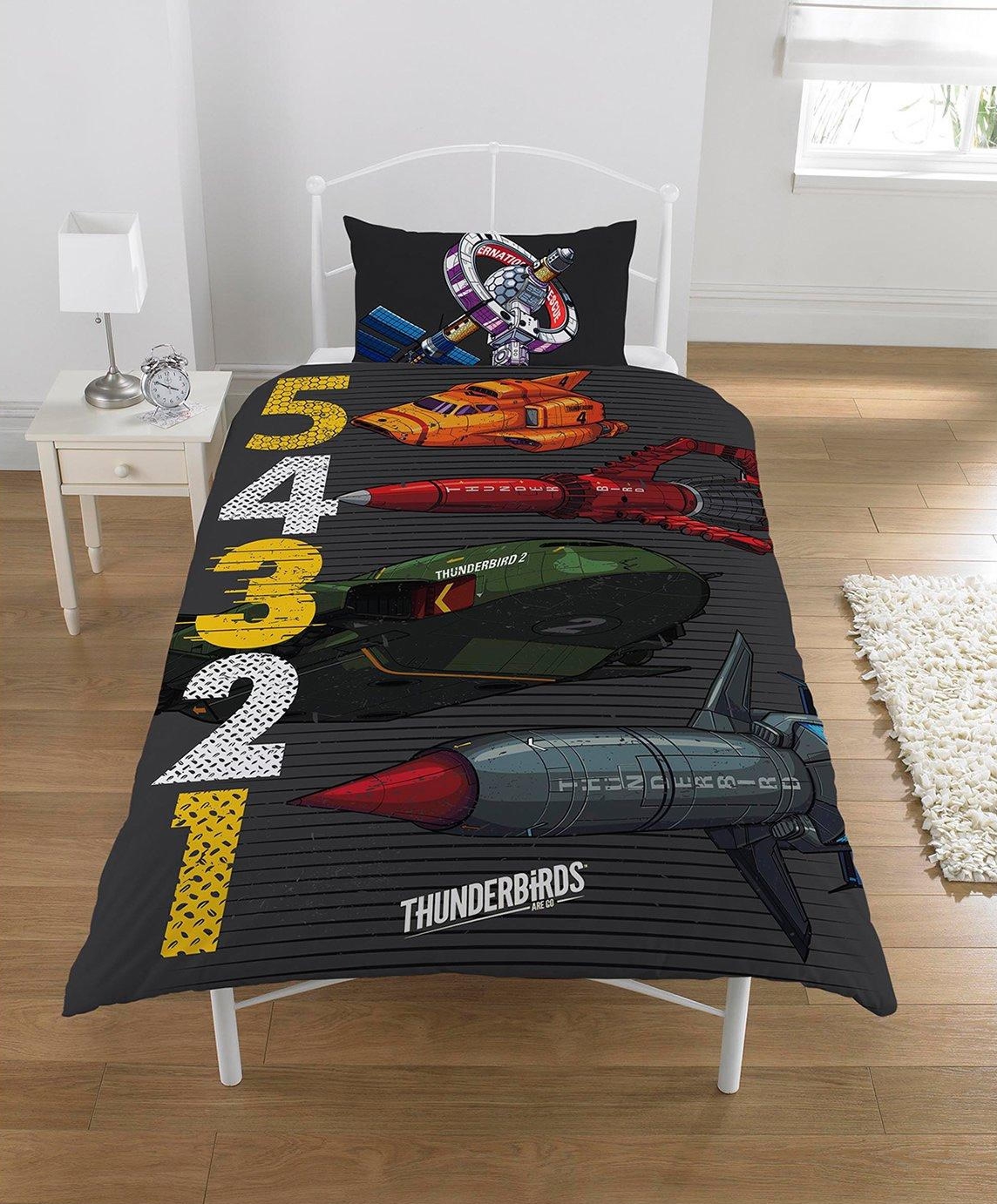 Thunderbirds 5 4 3 2 1 Panel Single Bed Duvet Quilt Cover Set