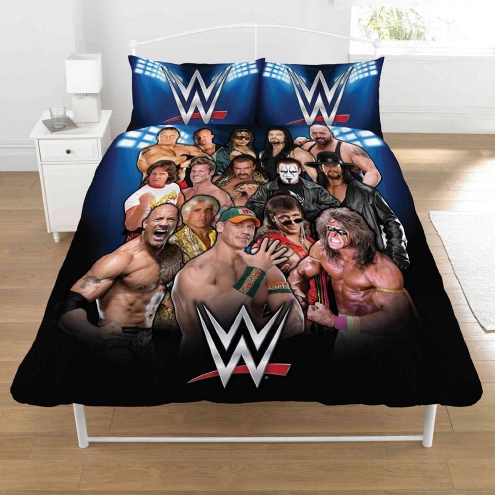 WWE Legends Panel Double Bed Duvet Quilt Cover Set