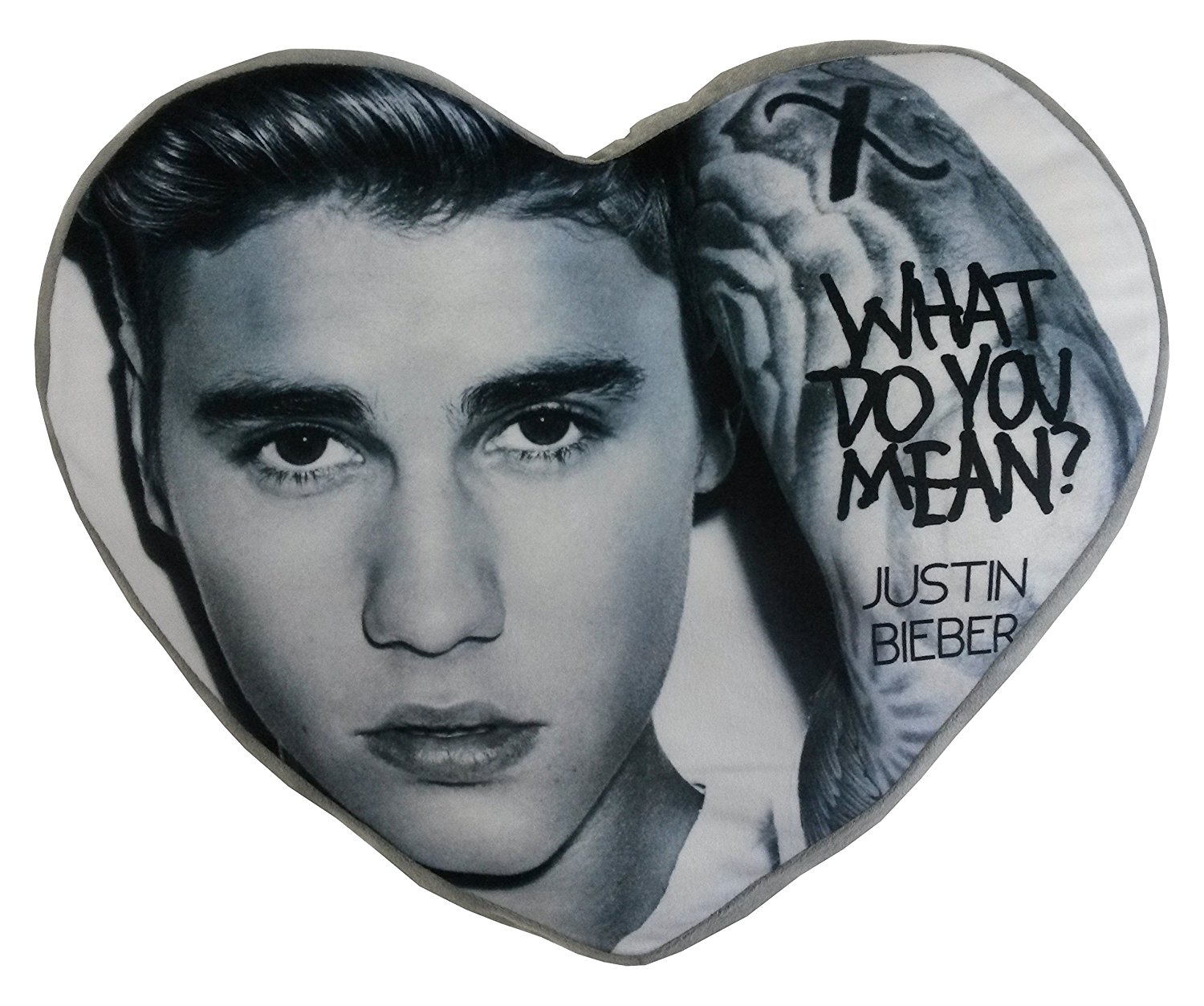Justin Bieber 'What Do You Mean' Heart Shaped Cushion