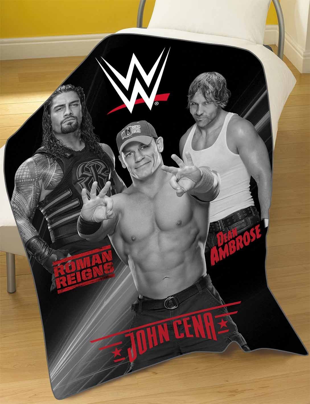 WWE 'Stars' Rdj Panel Fleece Blanket Throw