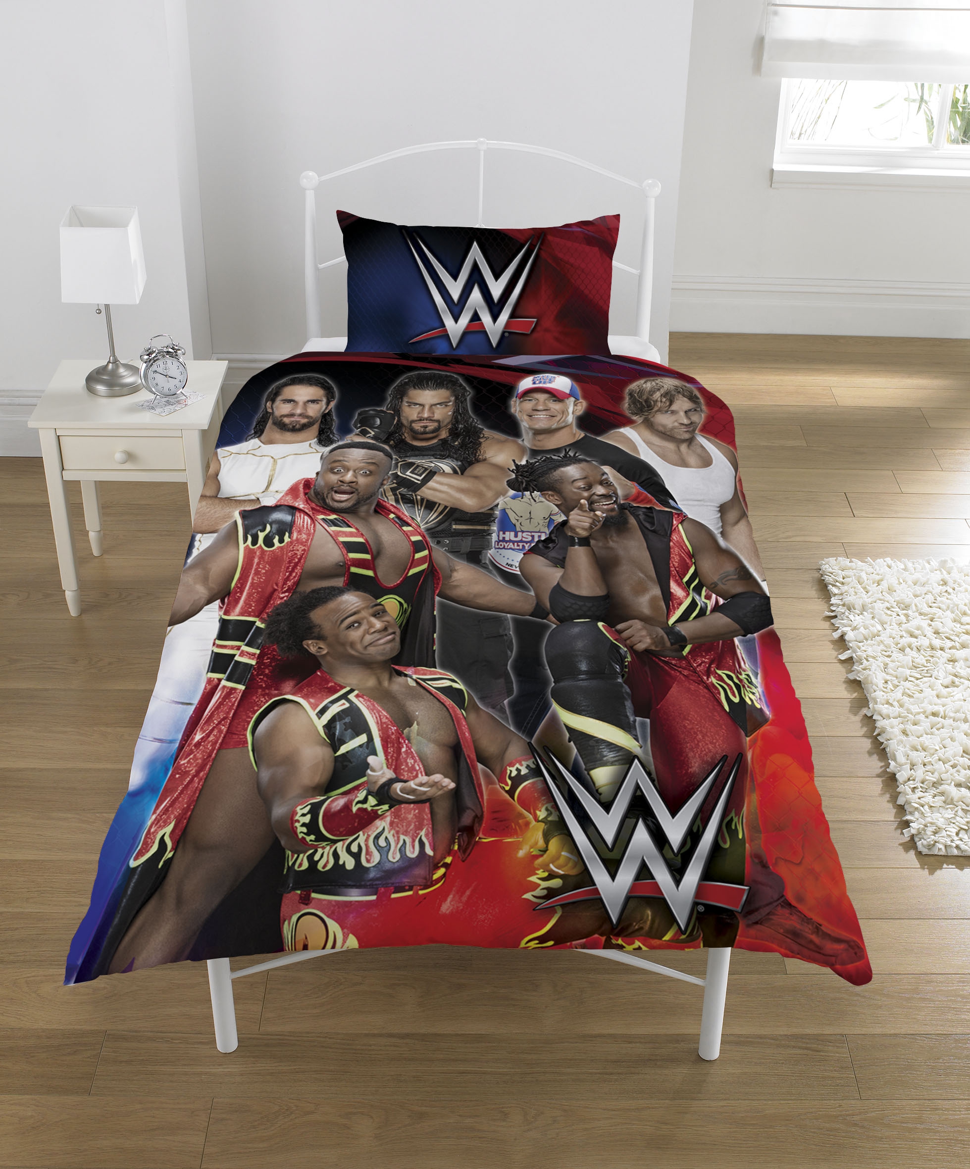 WWE 'Super 7' Panel Single Bed Duvet Quilt Cover Set