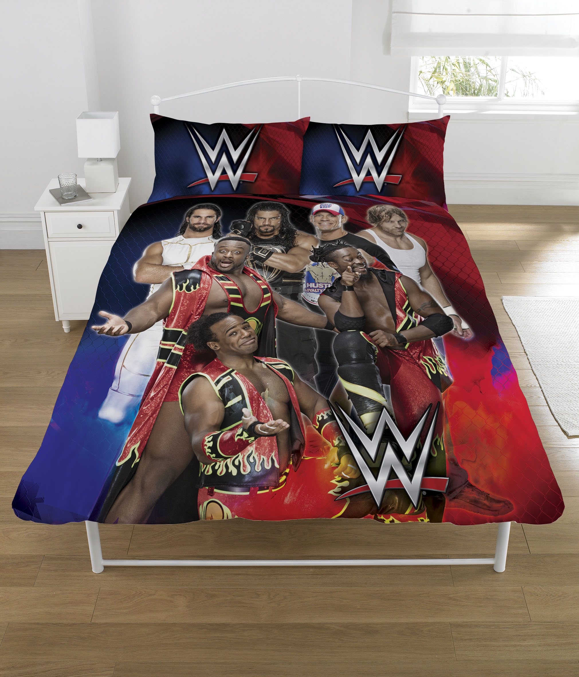 WWE 'Super 7' Panel Double Bed Duvet Quilt Cover Set