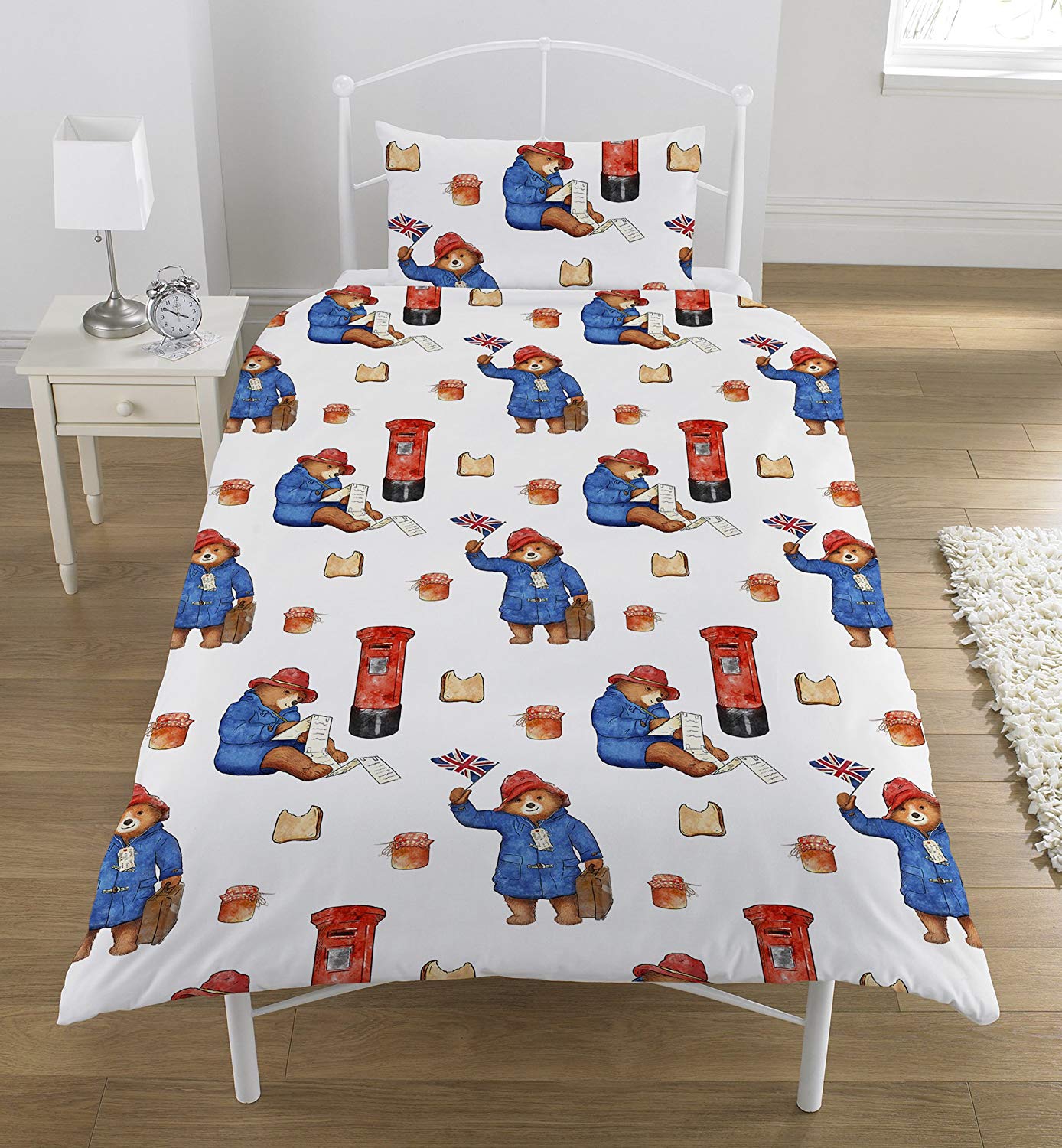 Paddington Bear Postbox Rotary Single Bed Duvet Quilt Cover Set