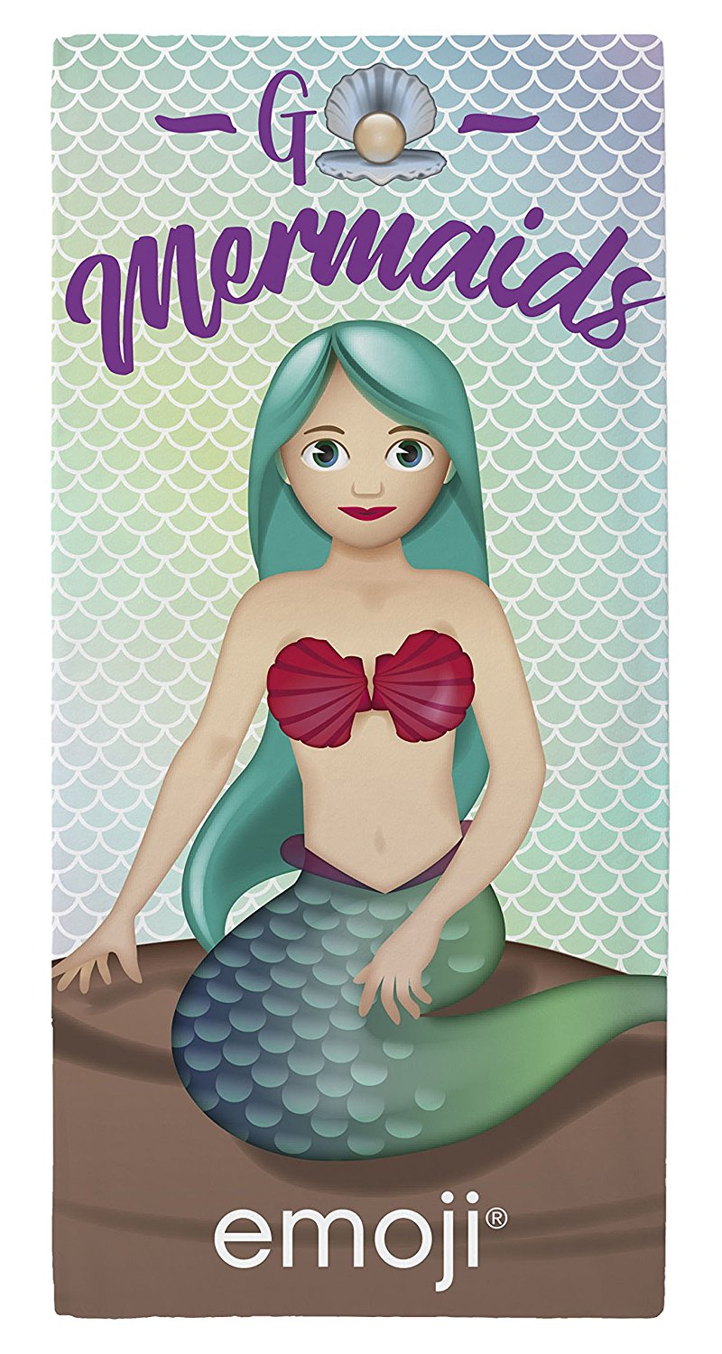 Emoji 'Mermaids' Multi Colour Printed Beach Towel