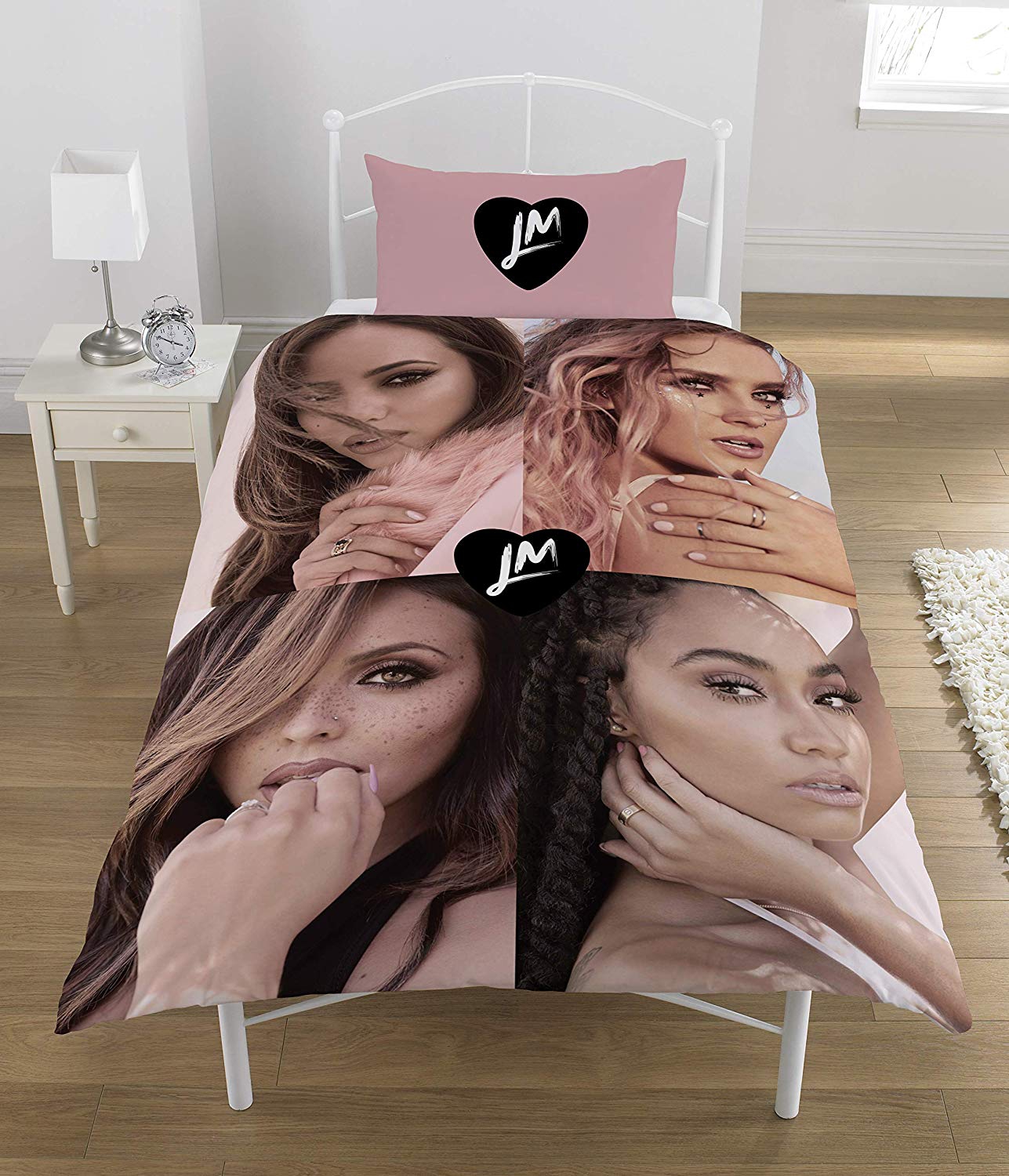 Little Mix Polycotton Panel Single Bed Duvet Quilt Cover Set