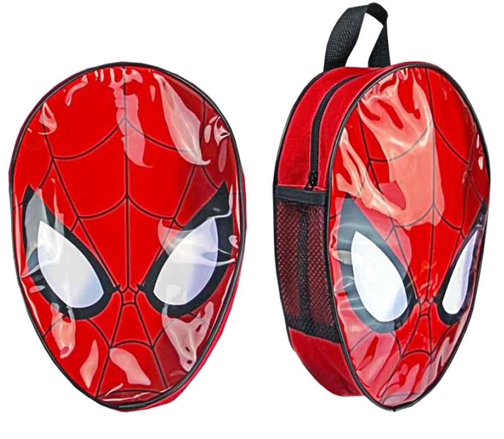 Spiderman 'Head' Shaped Pvc Front School Bag Rucksack Backpack
