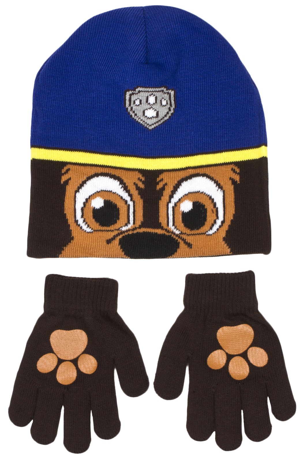 Paw Patrol Boys 'Chase' 2 Piece Winter Set Hat & Glove One Size Kids Accessories