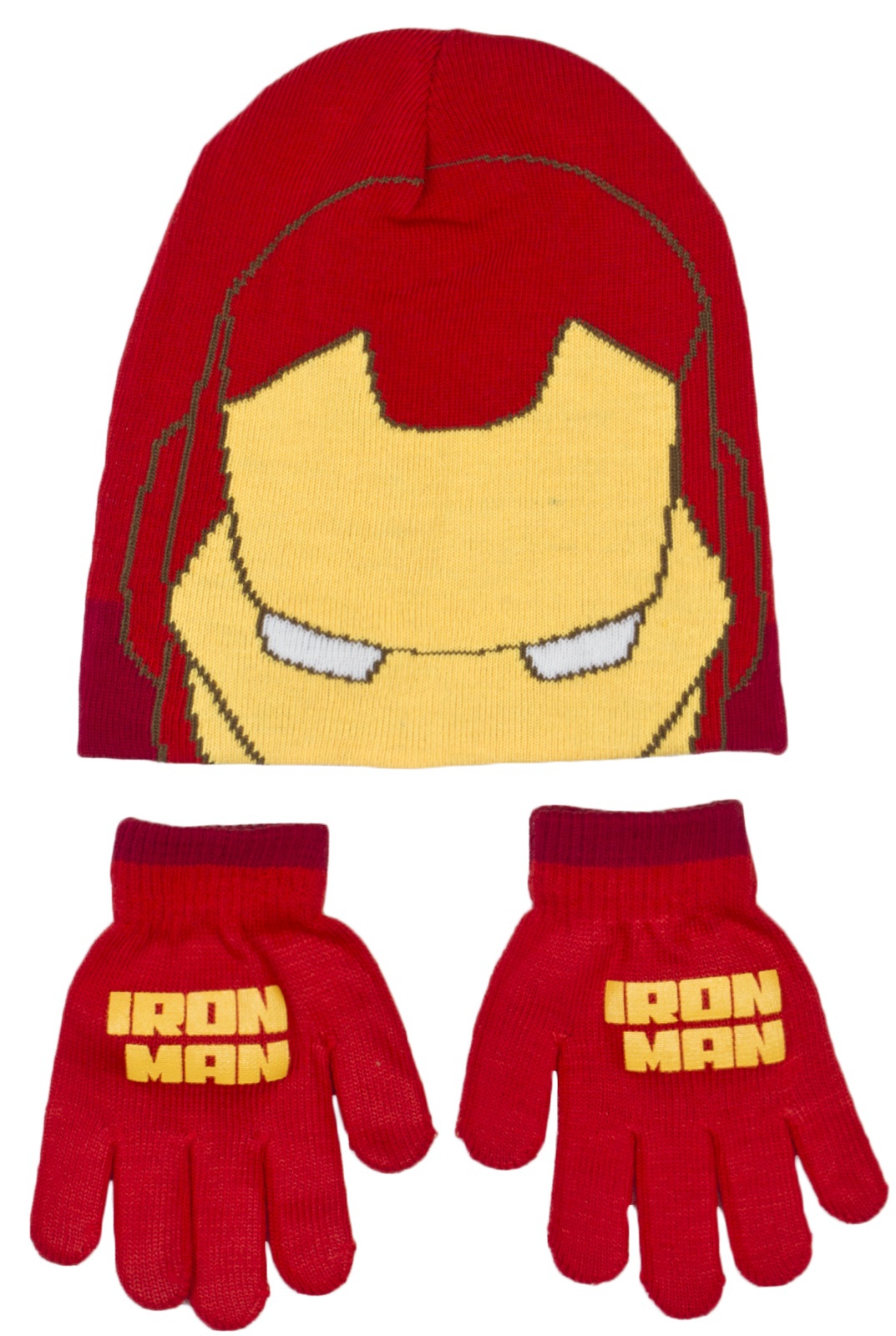 Avengers Boys 'Iron Man' 2 Piece Winter Set Hat & Glove One Size Kids Accessories