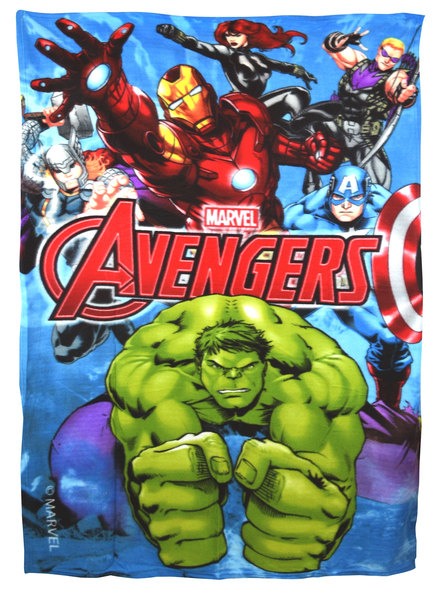 Avengers 'Force' Panel Fleece Blanket Throw