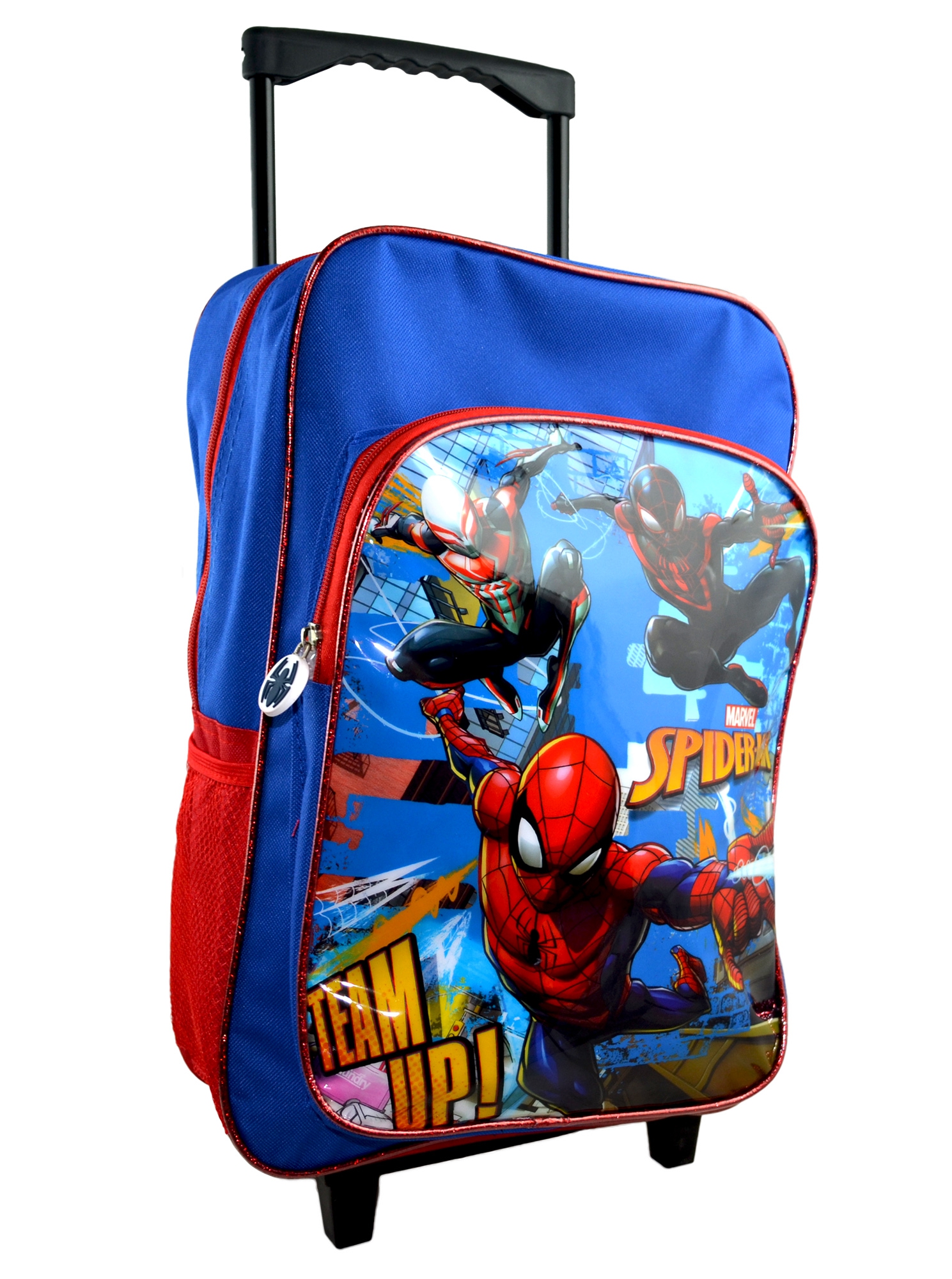 Spiderman 'Team Up' Trolley Backpack School Travel Roller Wheeled Bag