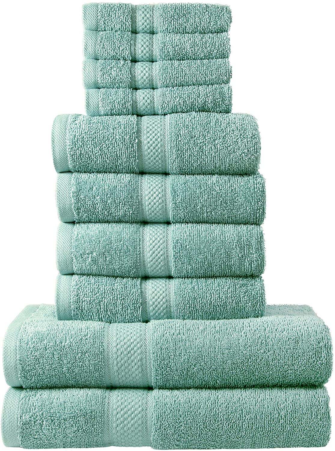 10 Pcs 100% Cotton Duck Egg Premium Towel Bale Set Plain