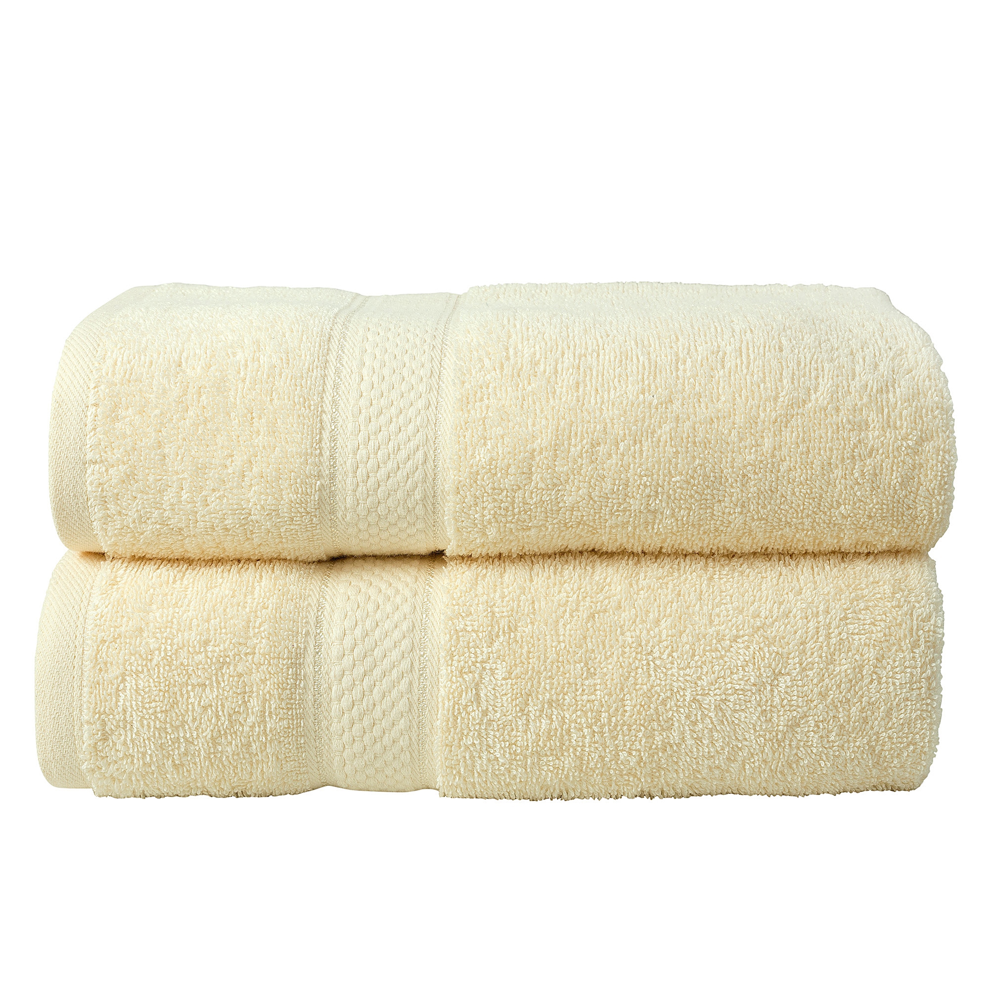 Bale Set 2pcs Cream Plain Extra Large Bath Sheet Towel