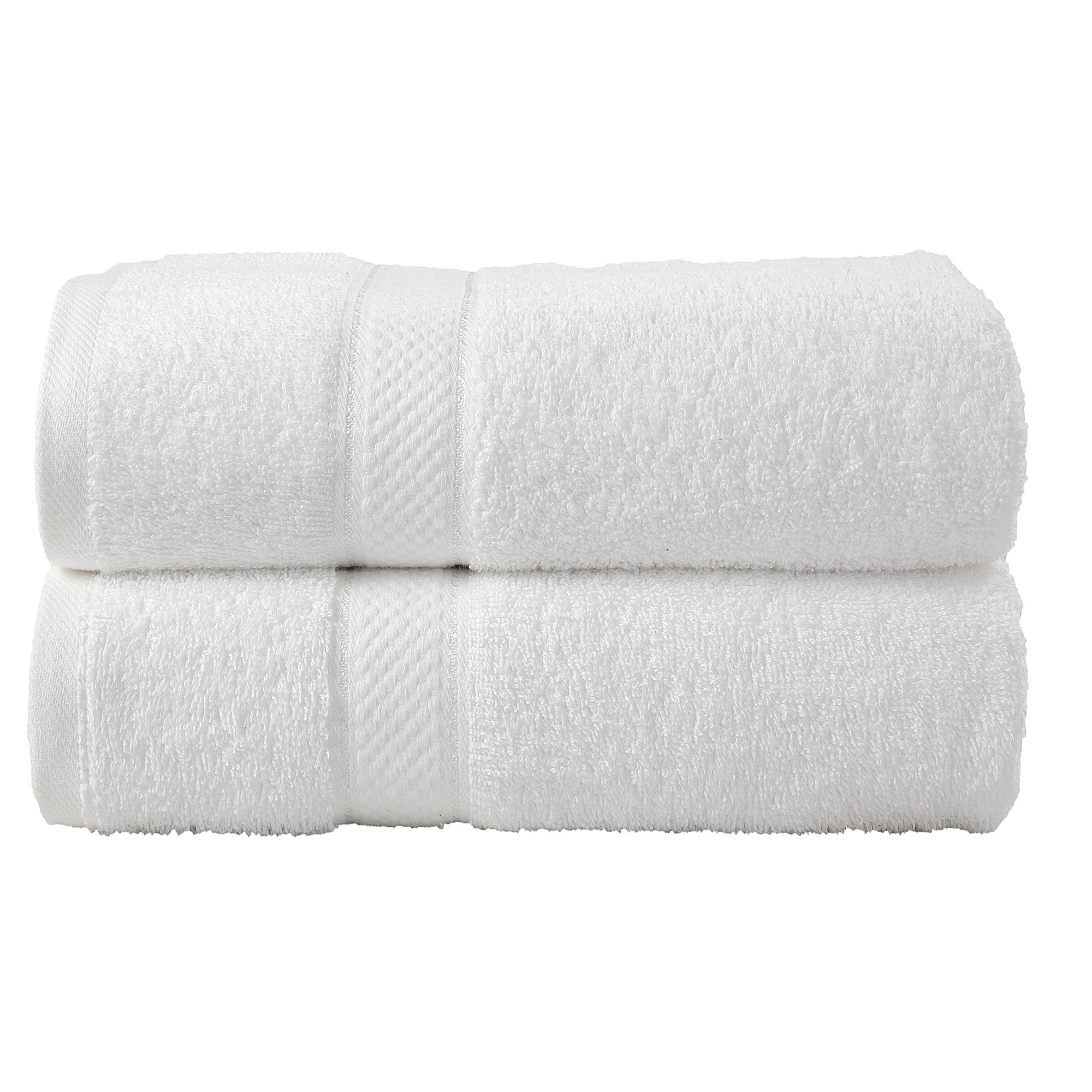 Bale Set 2pcs White Plain Extra Large Bath Sheet Towel