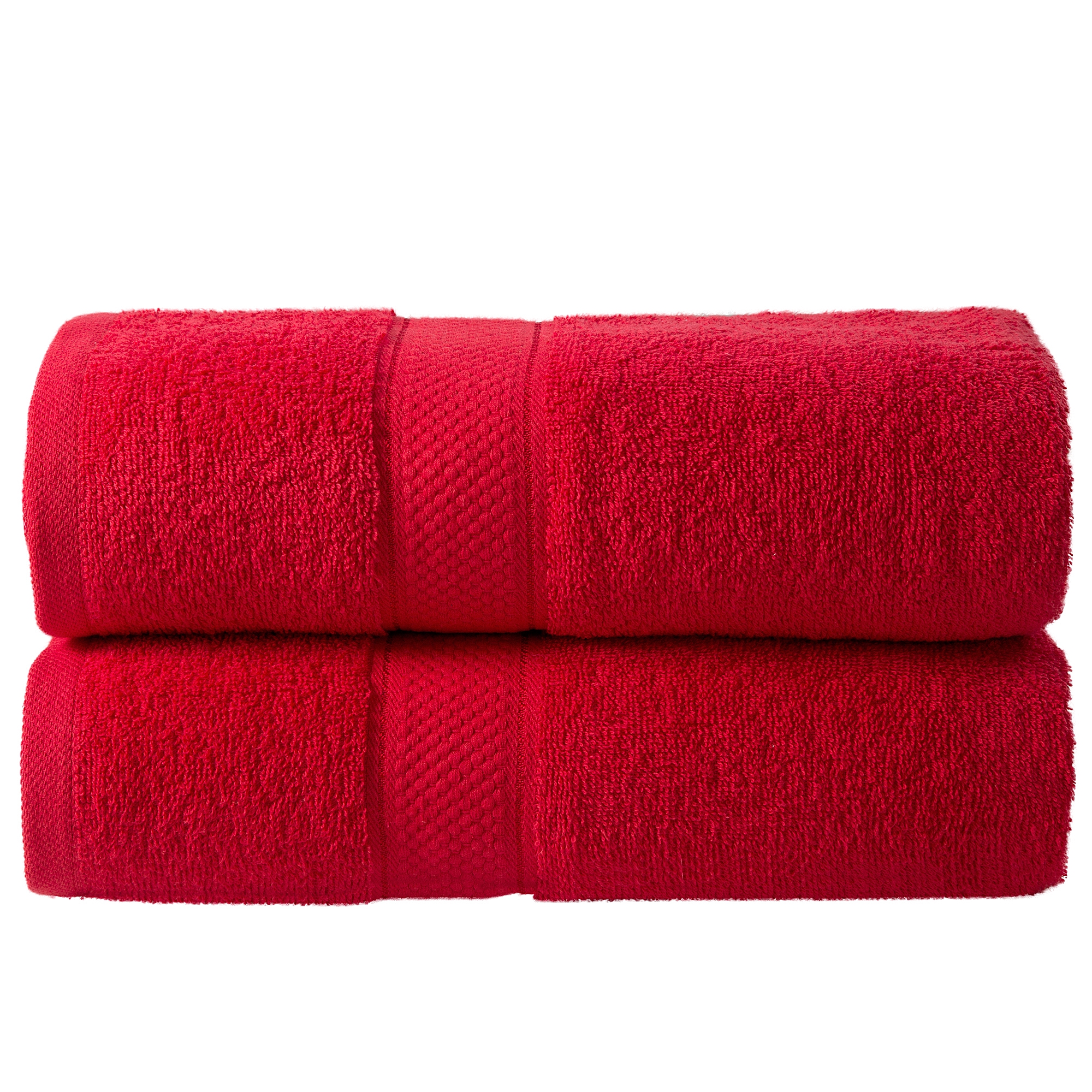 Bale Set 2pcs Red Plain Extra Large Bath Sheet Towel