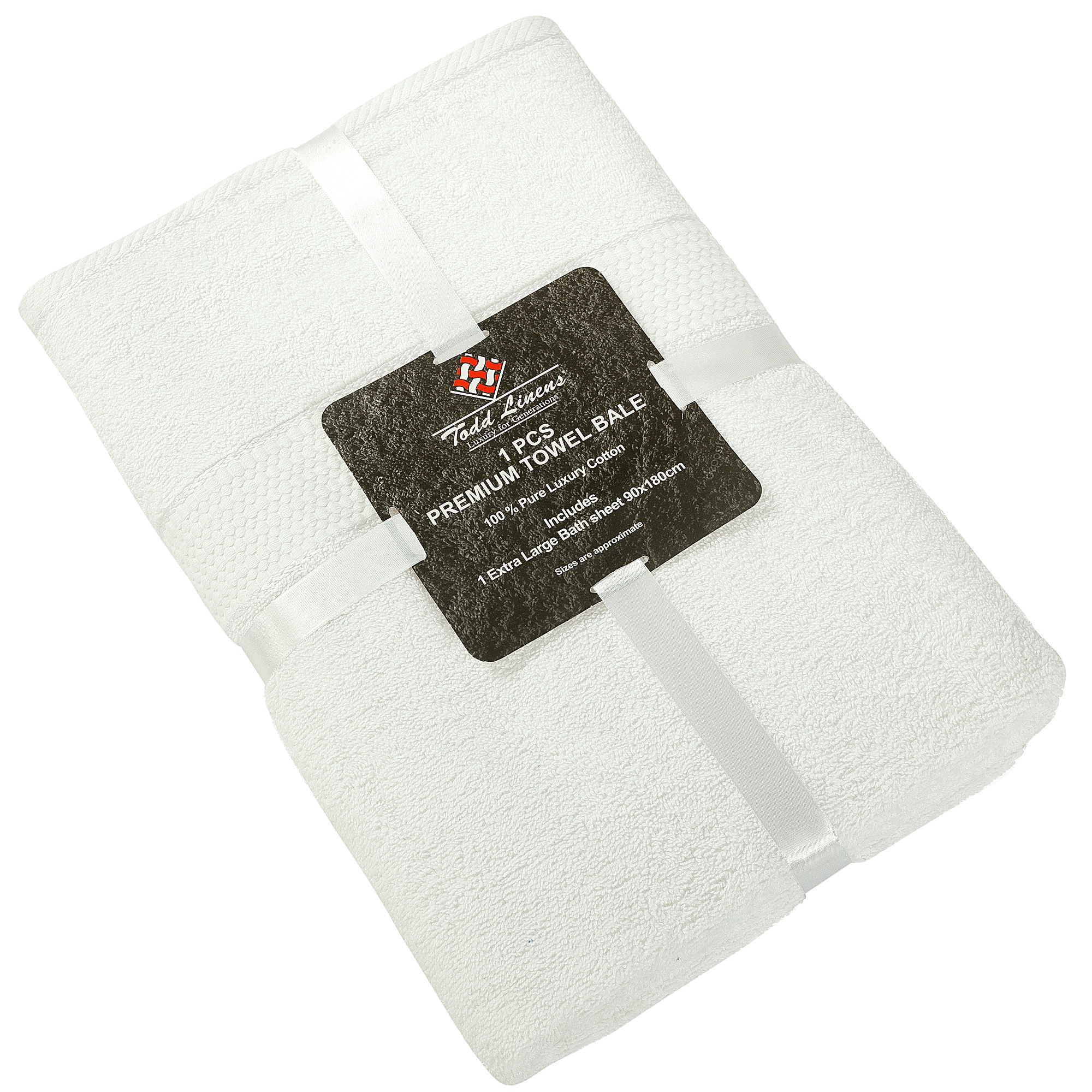 1pc White Plain Extra Large Bath Sheet Towel