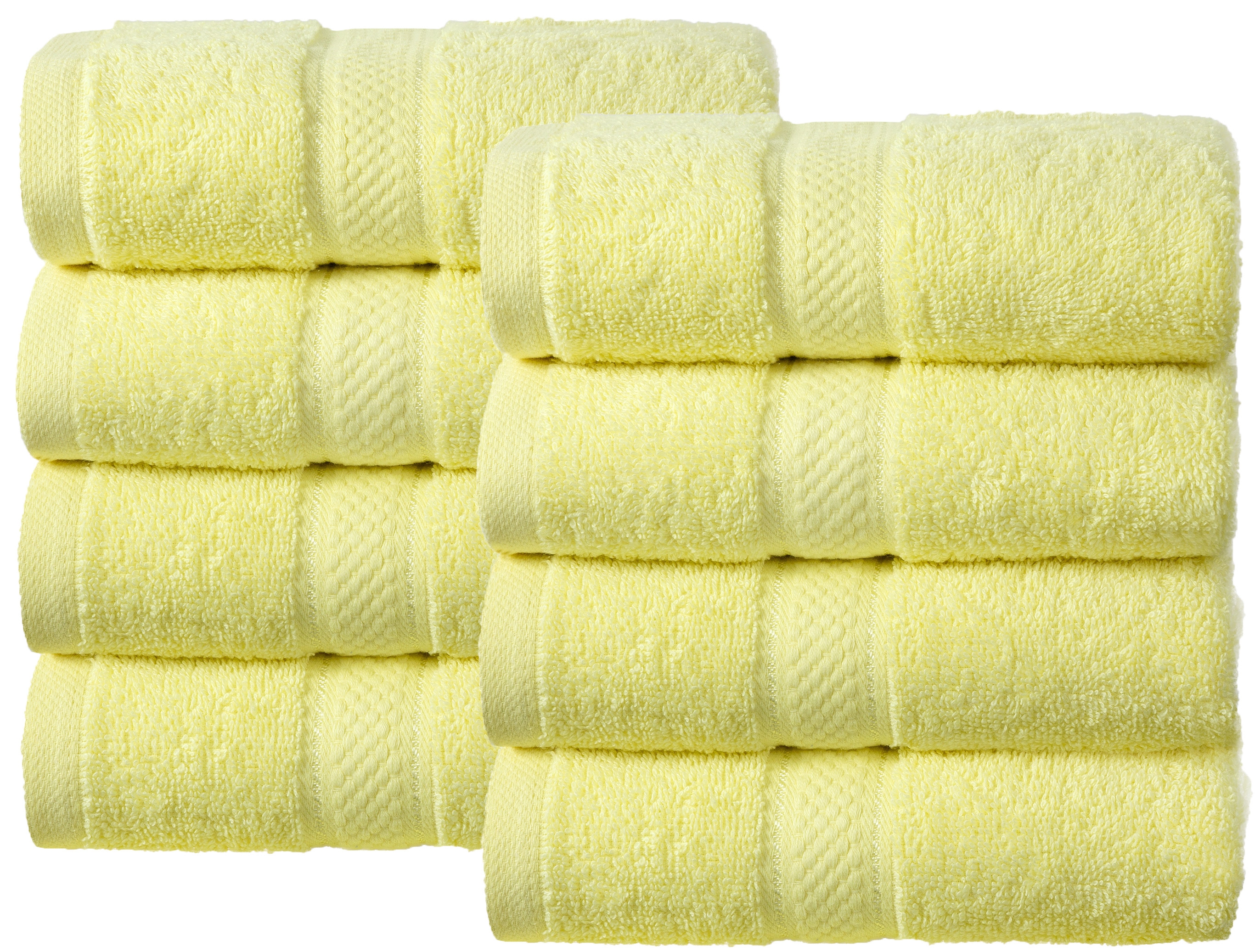 Bale Set 8pcs Lemon Plain Hand Towel