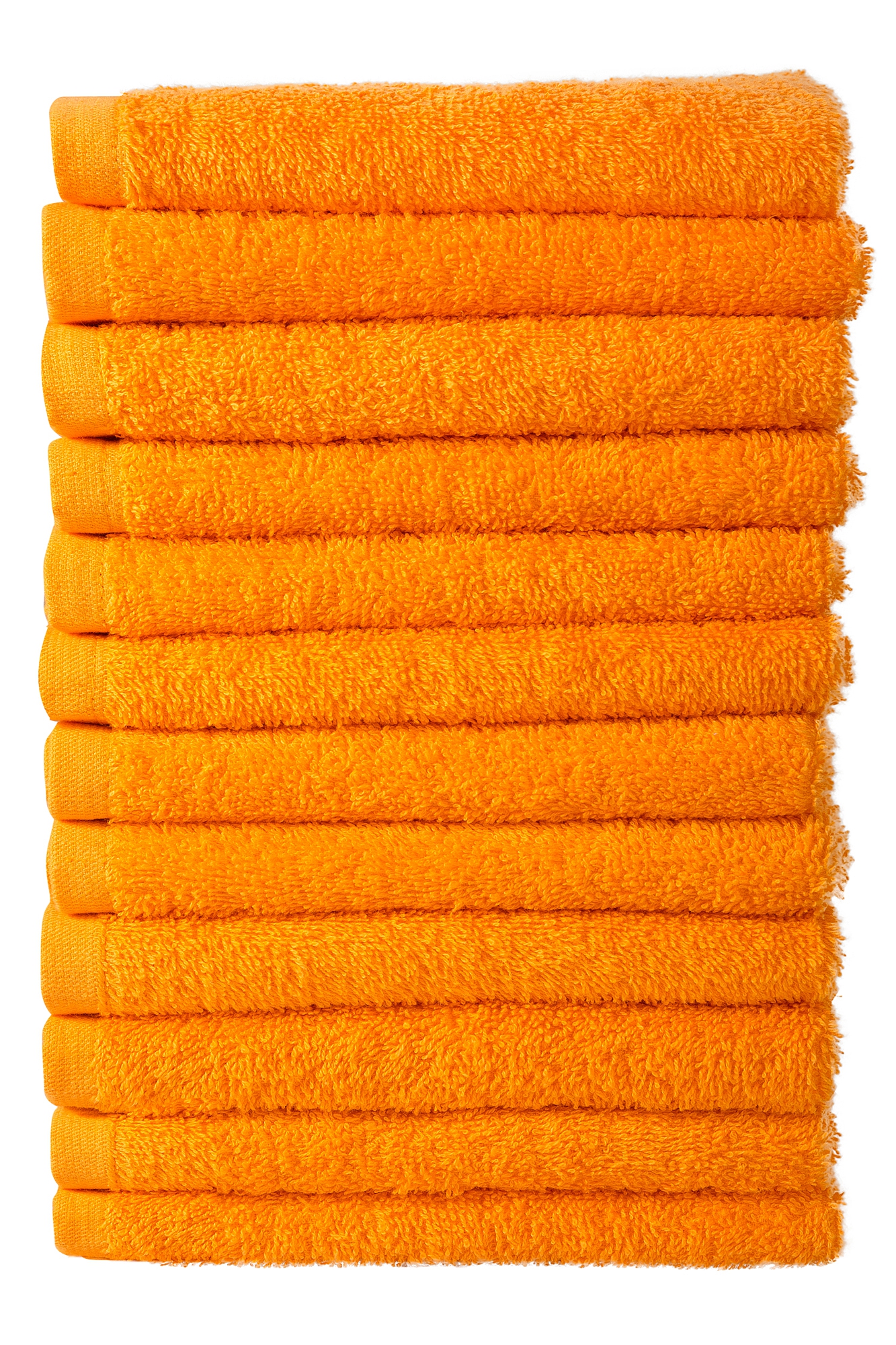 Bale Set 12pcs Orange No Border Plain Face Towel