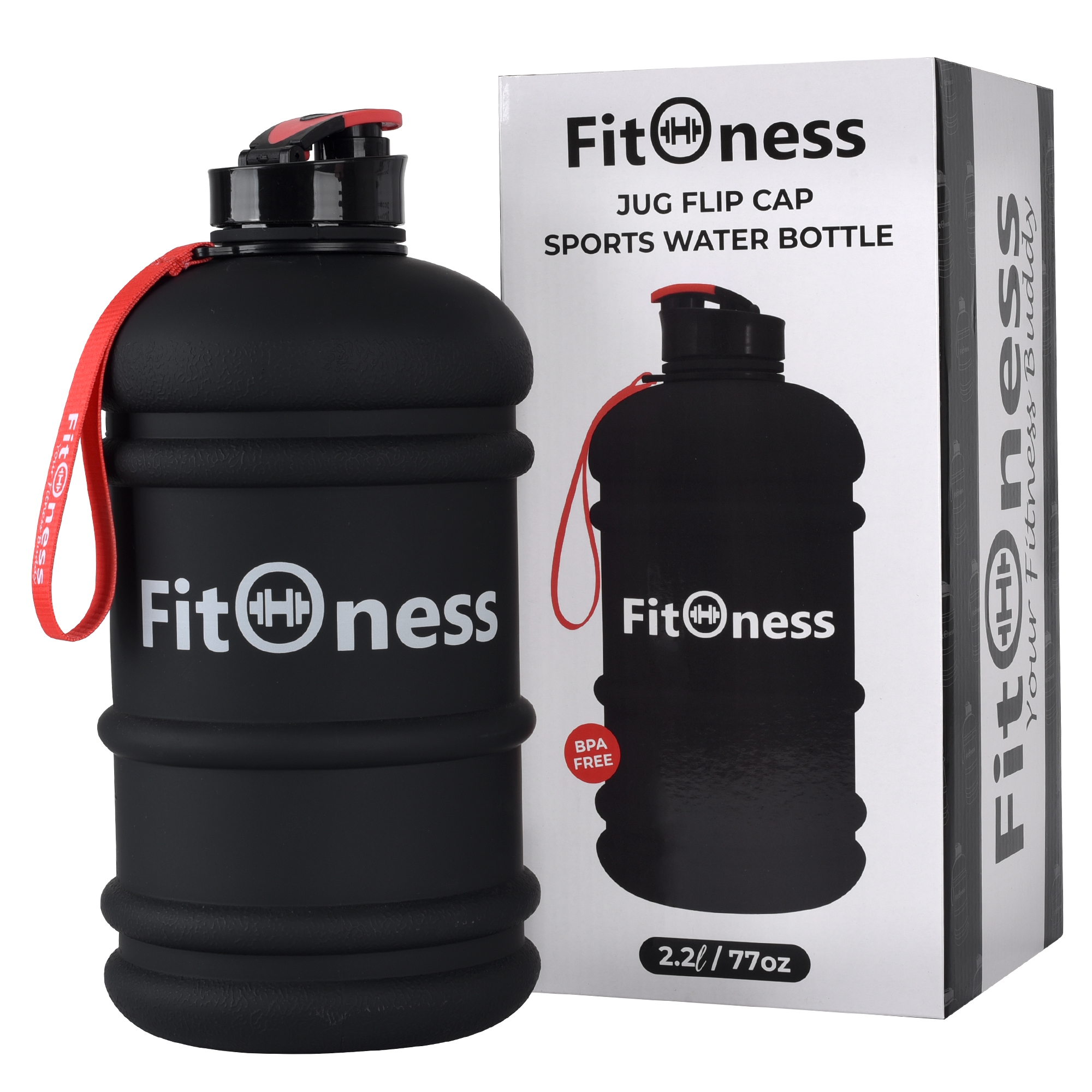 Brand Fitoness Jug Bottle 2.2l / 77oz Black Sports