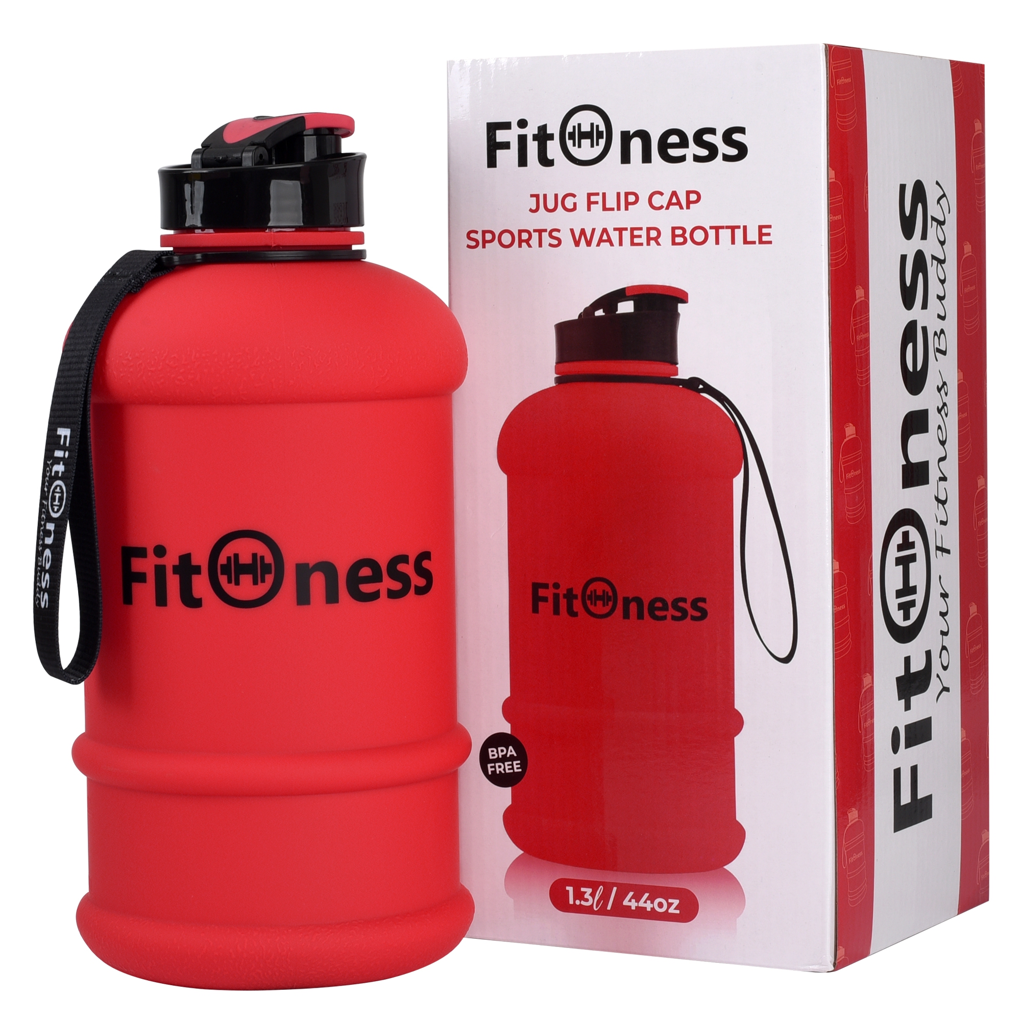 Brand Fitoness Jug Bottle 1.3l / 44oz Red Sports